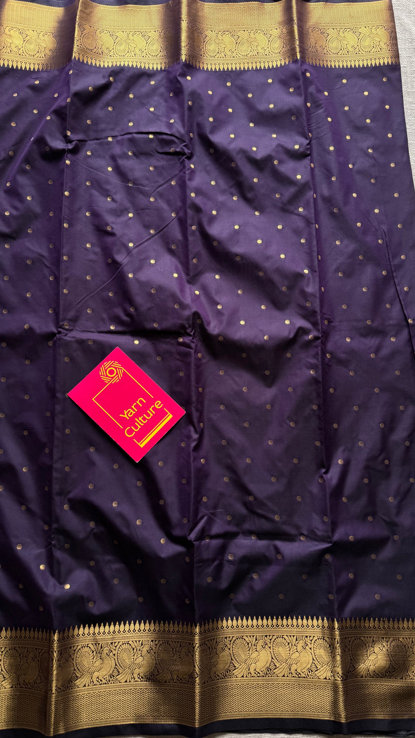 Thousand buttas, dark purple, semi-silk - YCCOTNAUSS59