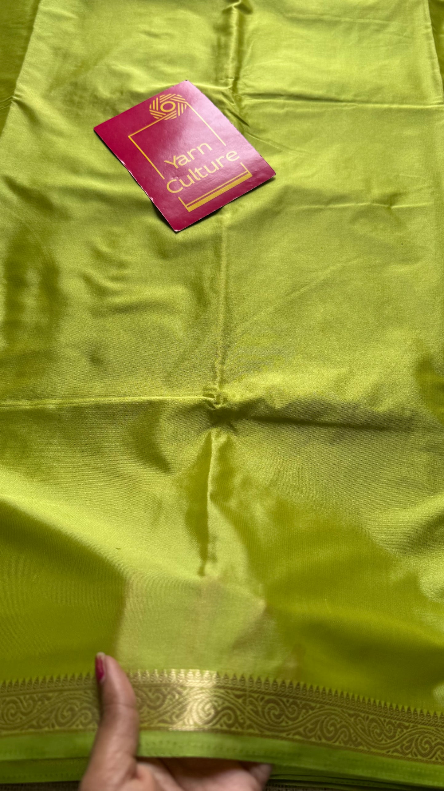 Lime green, Mysore semi-silk - YCDESE18