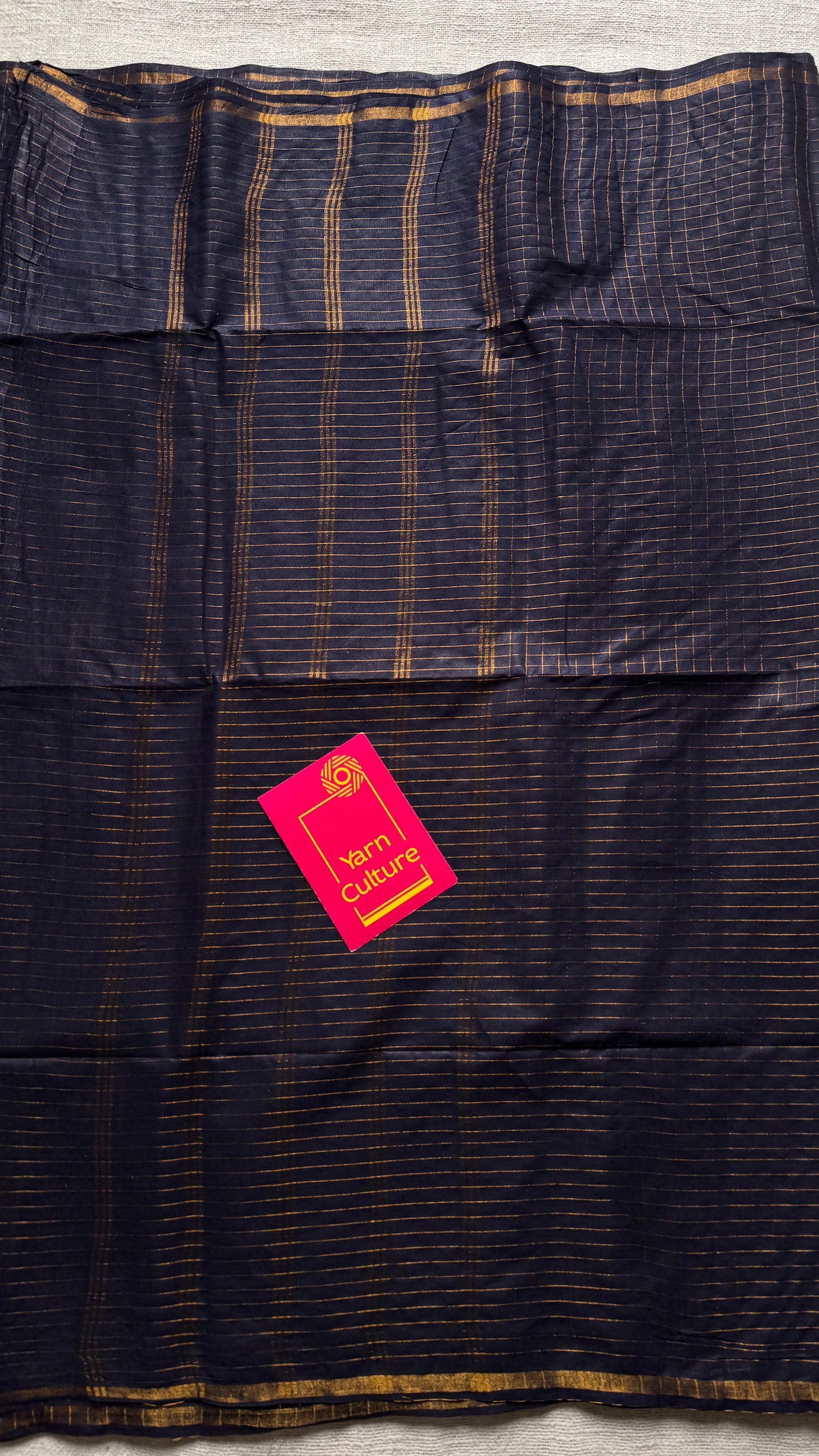 Black mini kattam sungudi, madurai cotton - YCCOTNSEMS24