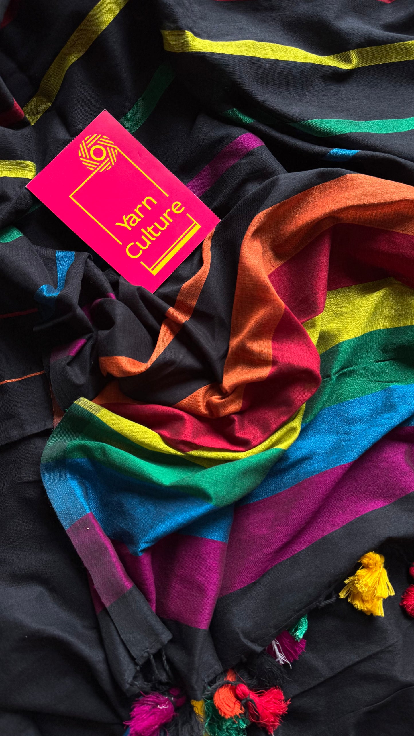 Rainbow coloured soft cotton with stripes - YCBCMCFE218