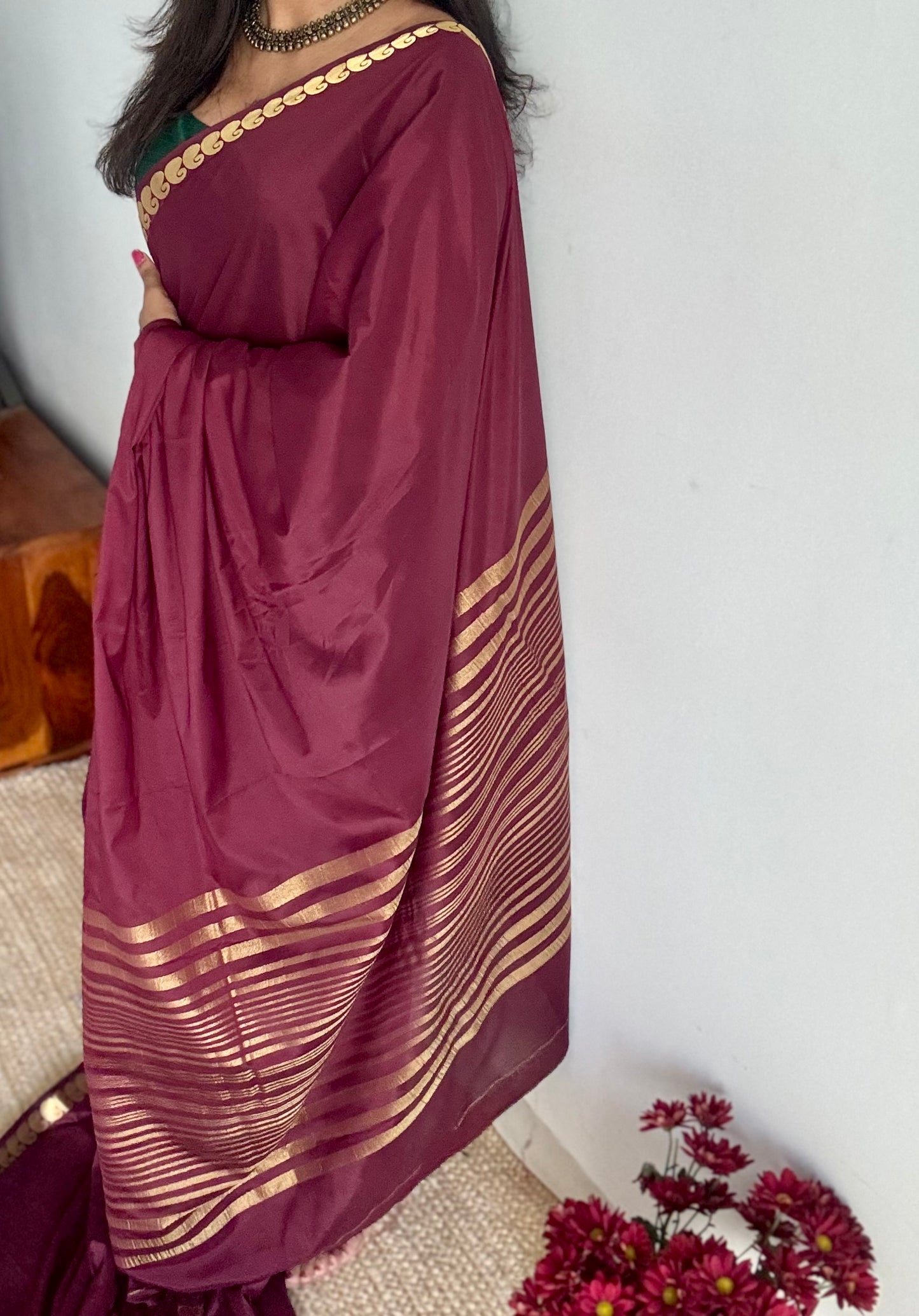 Brown Mysore semi-silk - YCDESE32