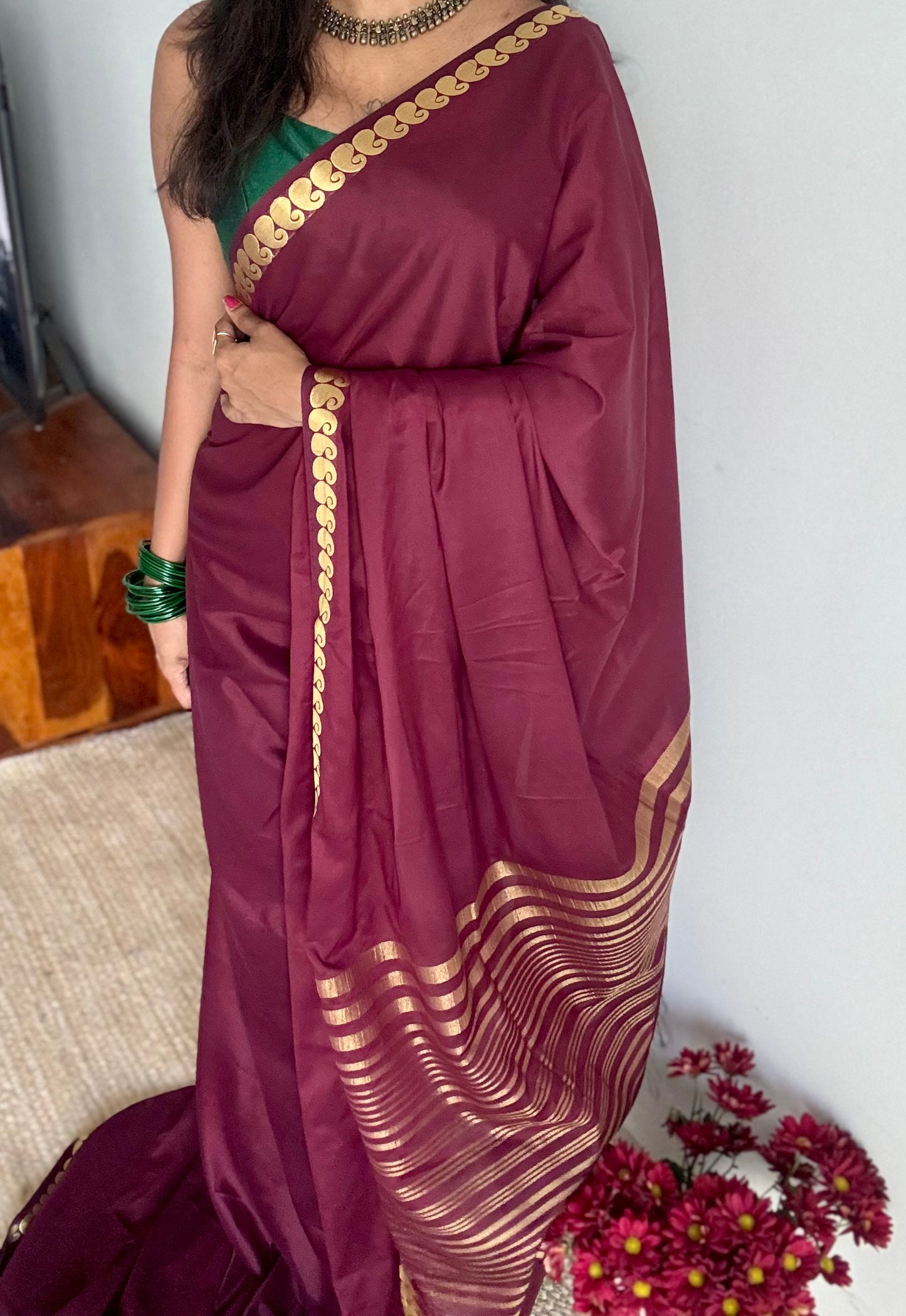 Brown Mysore semi-silk - YCDESE32