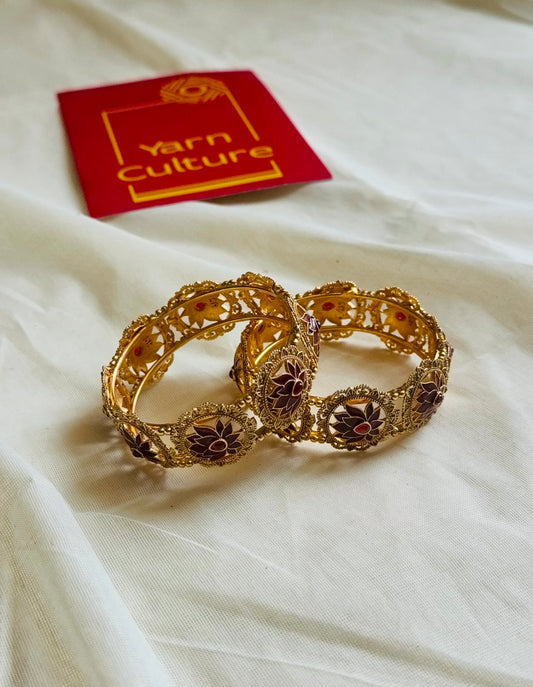Lotus bangles, set of 2 - YCGPBA814