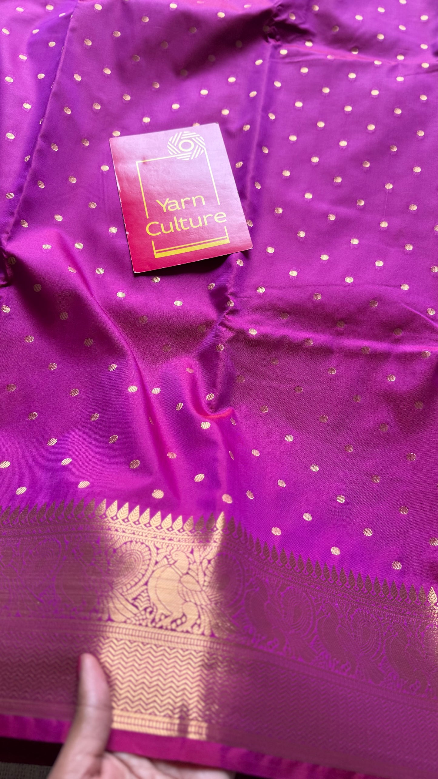 Thousand gold buttas, magenta, semi-silk - YCCOTNAUSS58