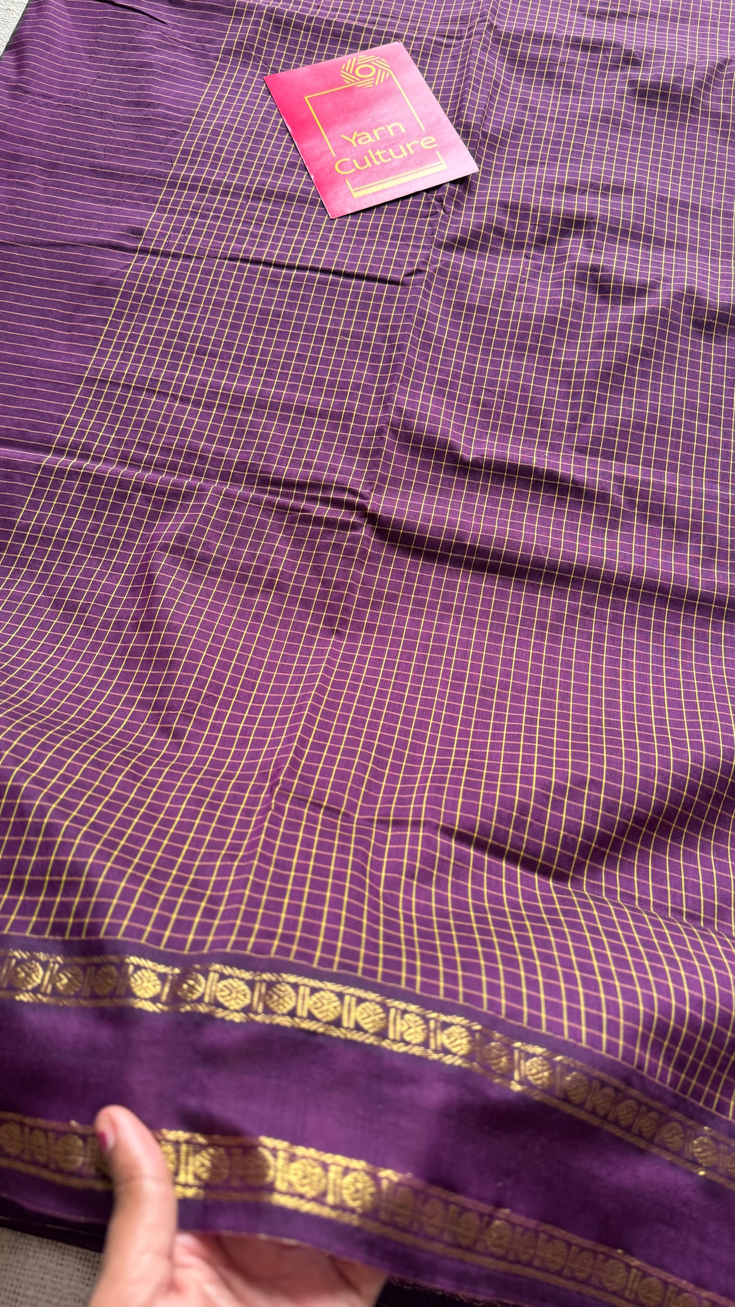 Jamun, arani checks, cotton silk - YCCOTNA07