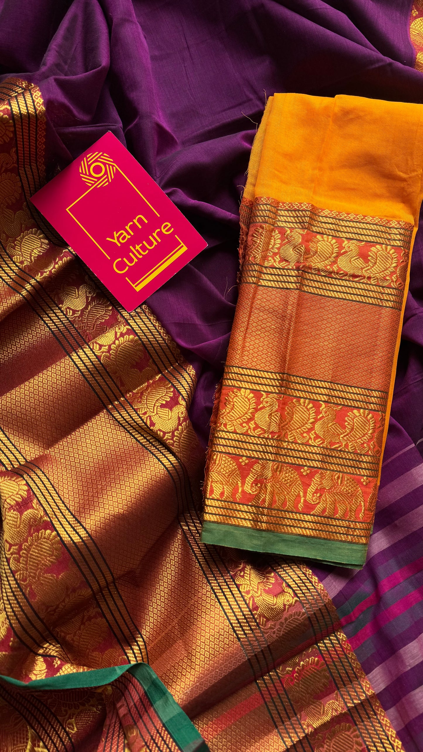 Purple pink (vadamalli) with broad zari border, premium narayanpet, soft cotton - YCWOTDFEBB10