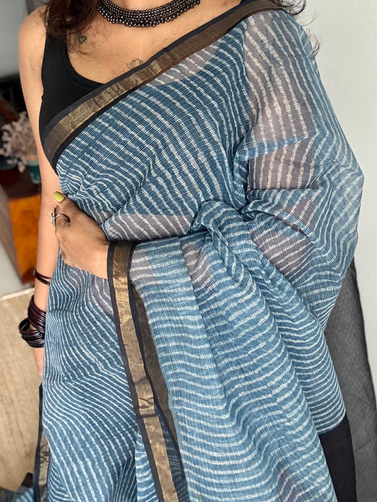 Bindu, Kota Doria with zari border - YCTORDEKD18