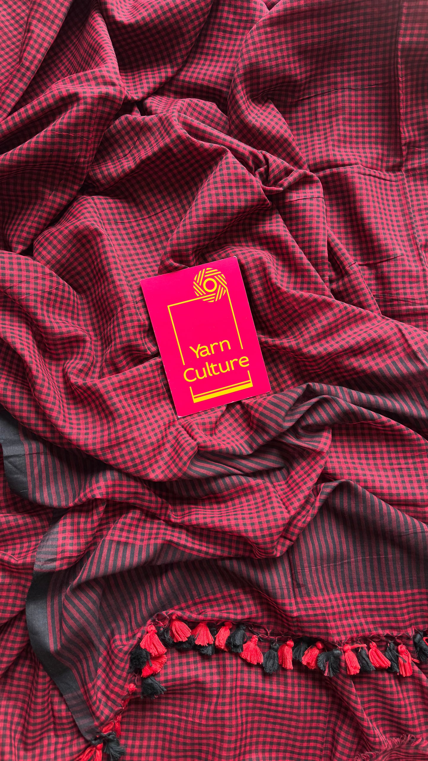 Maroon and black mul, micro checks - YCBCMCLSE20