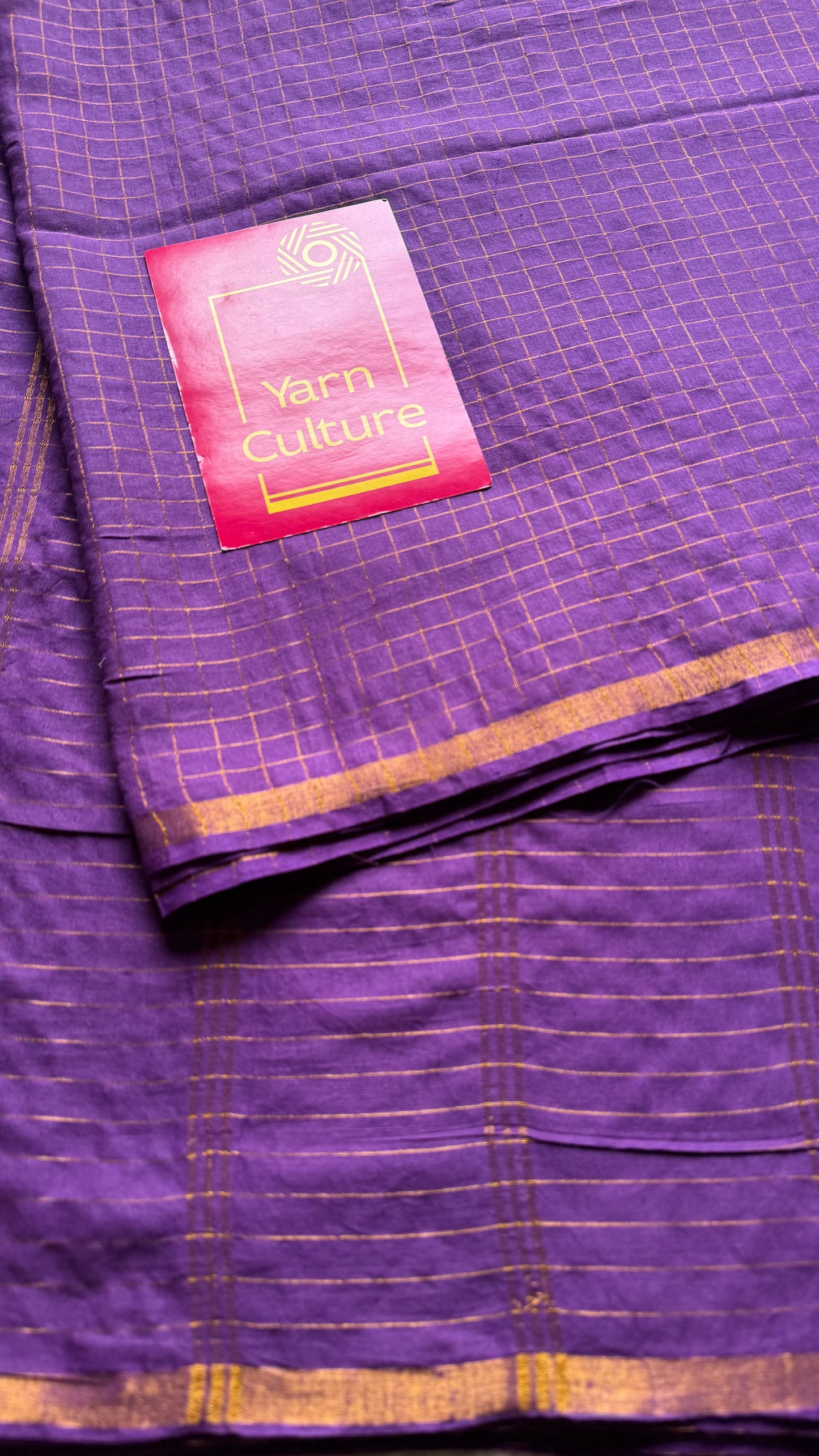 Violet mini kattam sungudi, madurai cotton - YCCOTNSEMS16