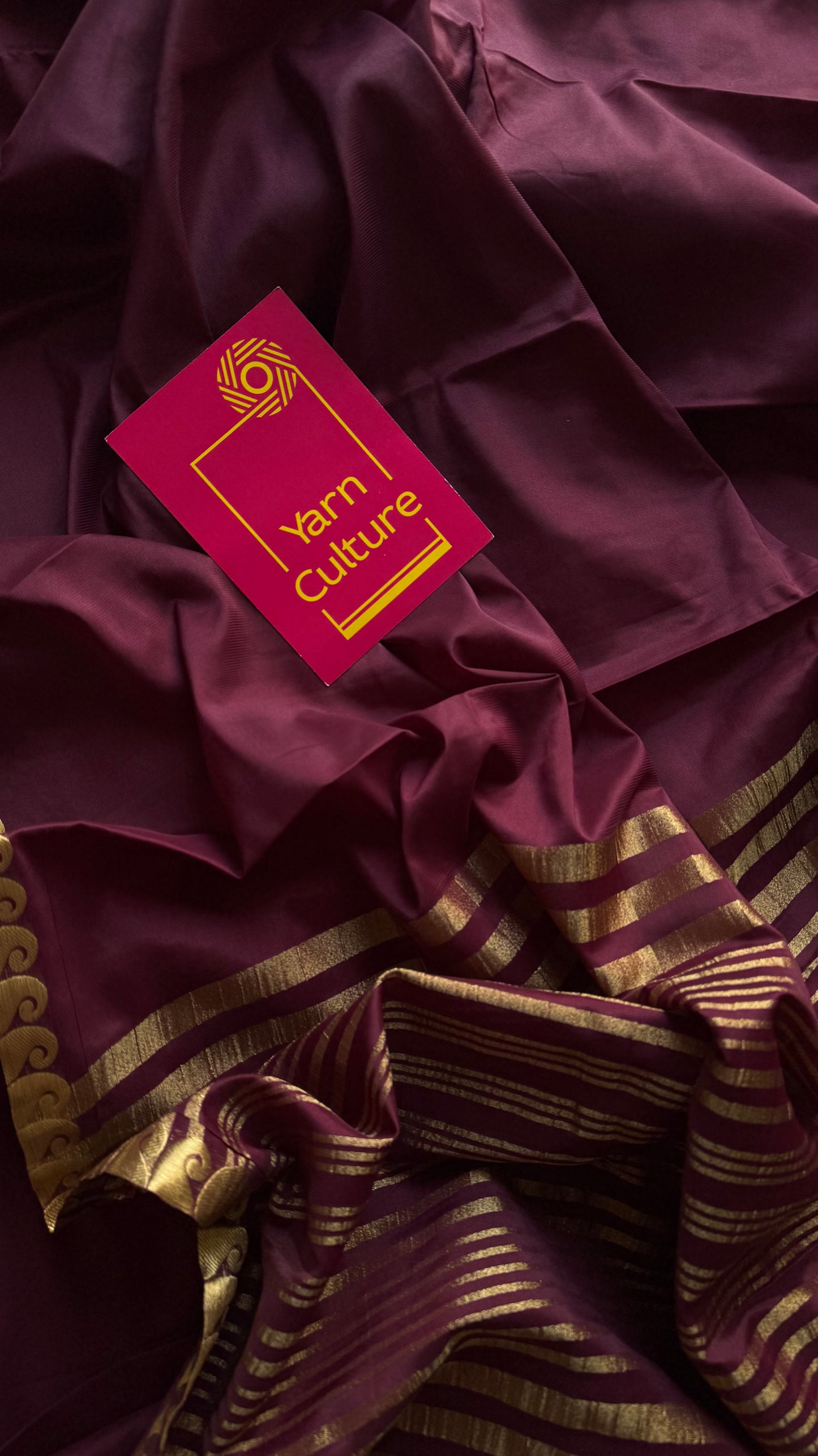 Maroon Mysore semi crepe silk saree - YCLOKFE238