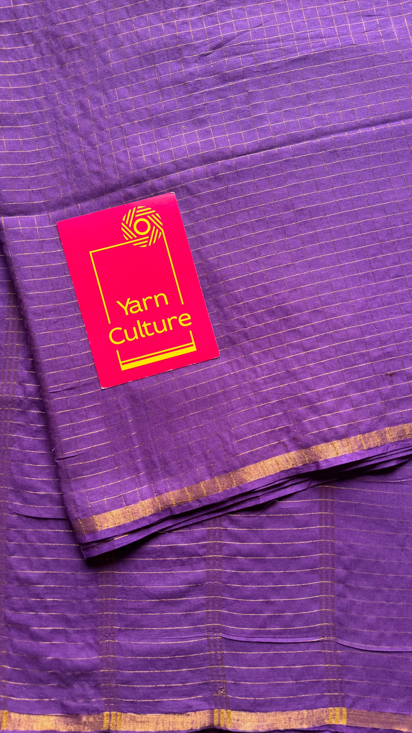 Violet mini kattam sungudi, madurai cotton - YCCOTNSEMS16