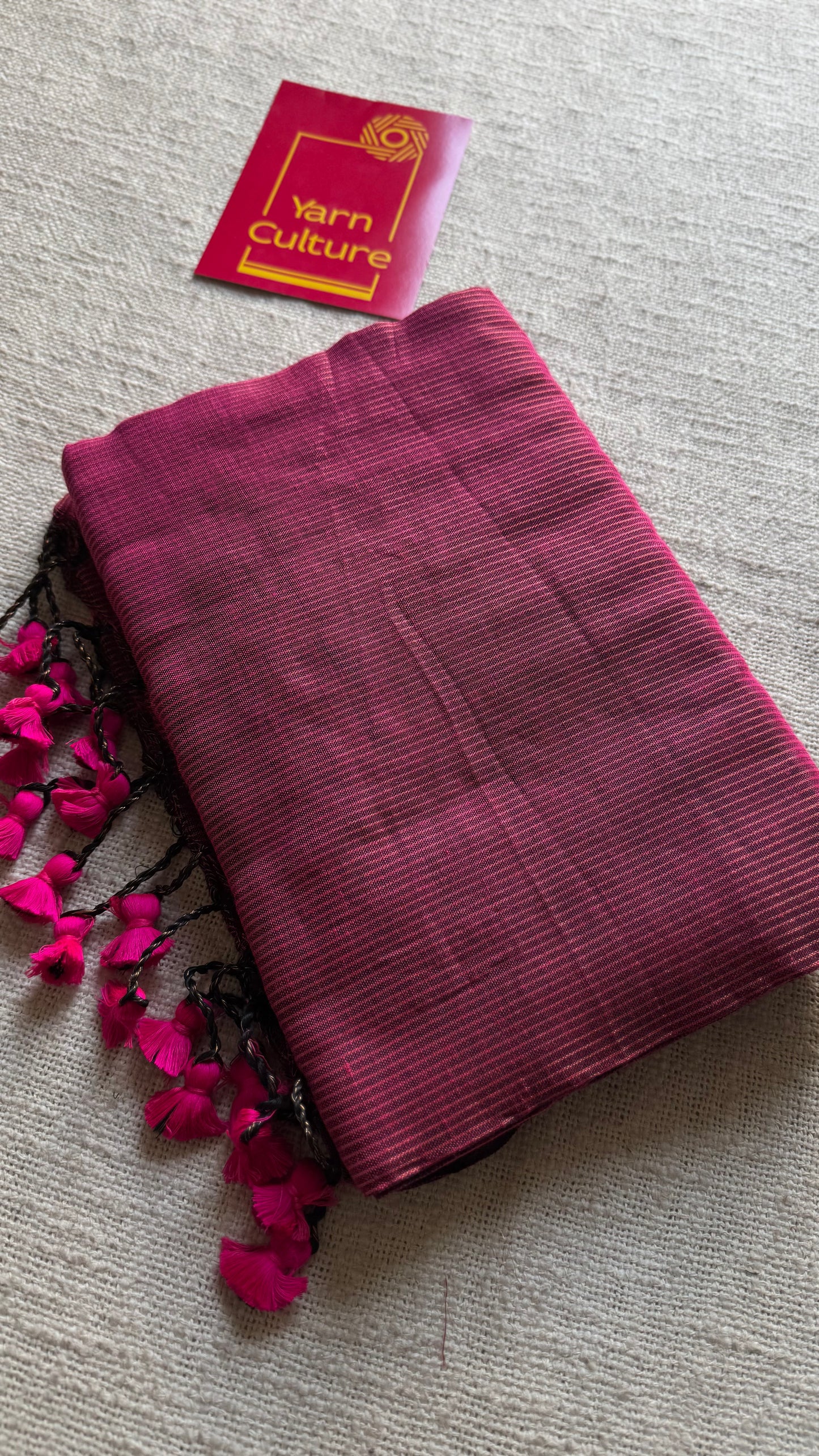 Maroon, copper zari stripes - soft cotton -YCBCKCZDE113