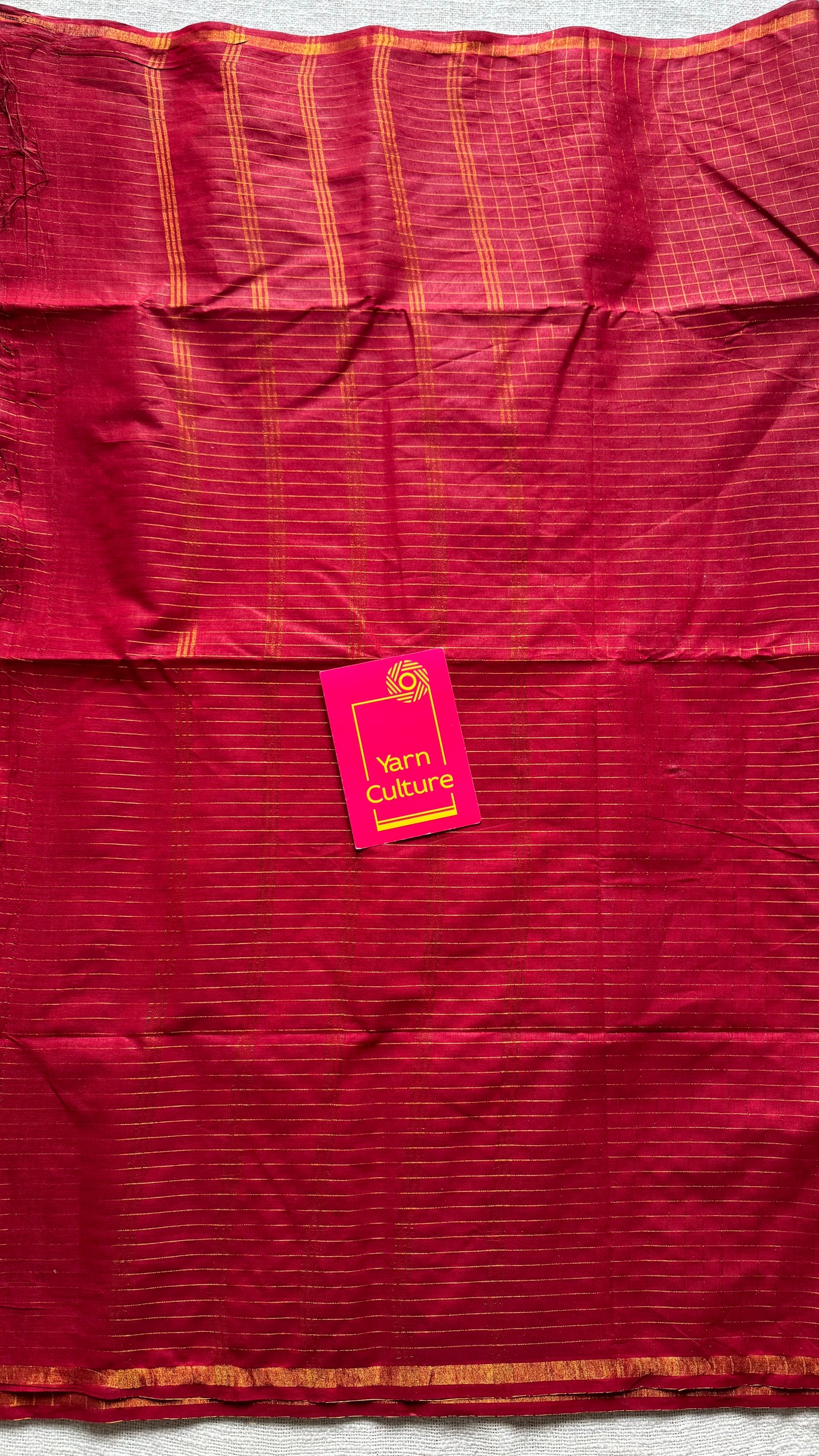 Red mini kattam sungudi, madurai cotton - YCCOTNSEMS18