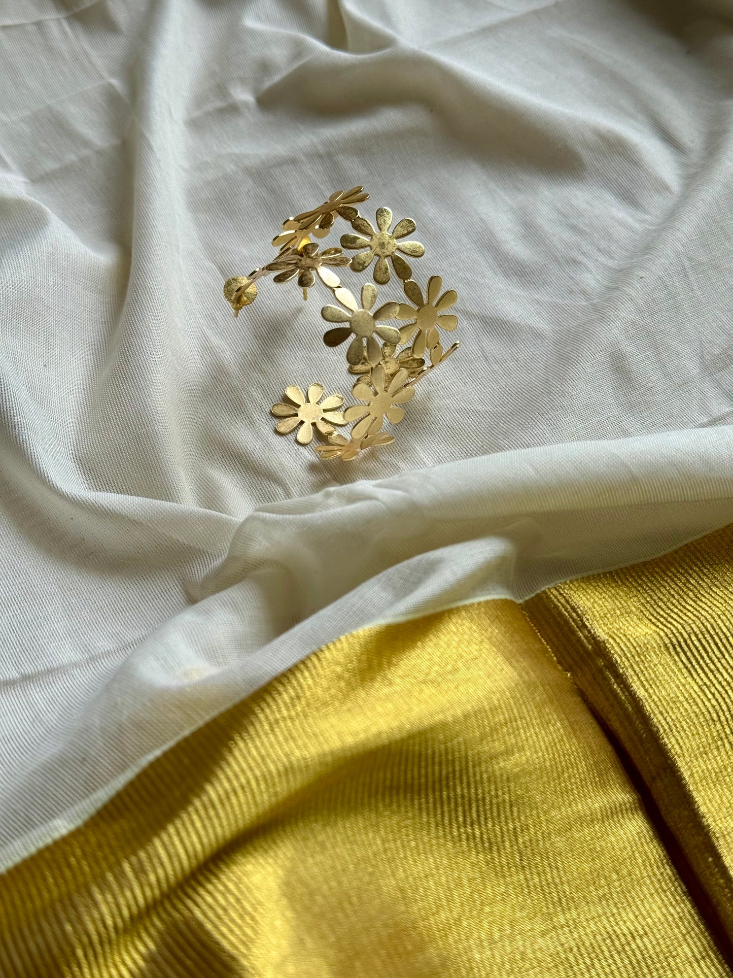 Gold plated flower hoops - YCGPEL186