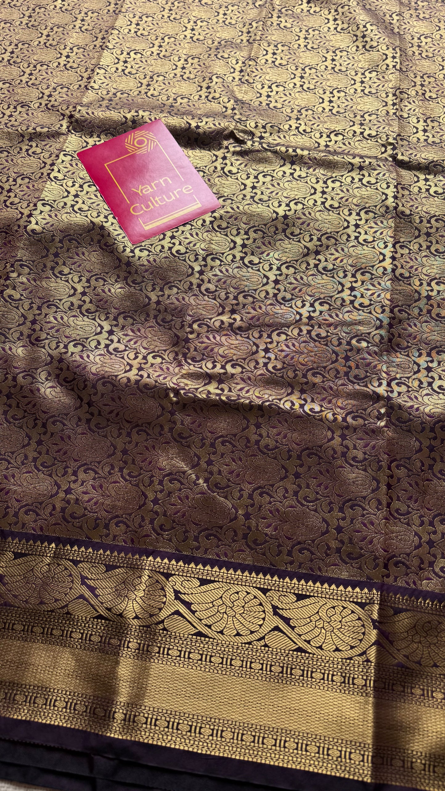 Vamika - rani pink with deep grape purple, handloom korvai semi silk - YCCOTNFEJUKS05
