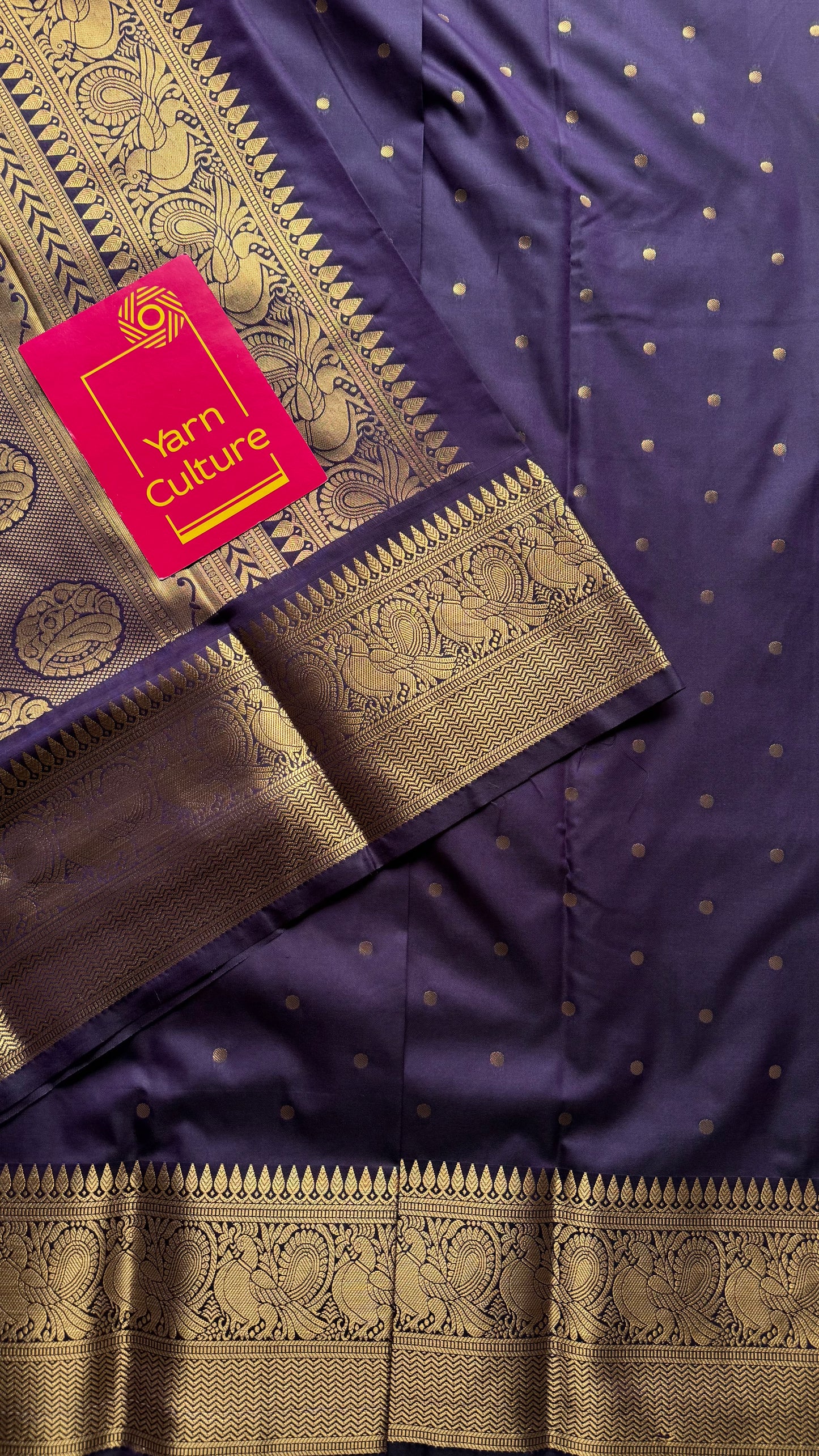 Thousand buttas, dark purple, semi-silk - YCCOTNAUSS59