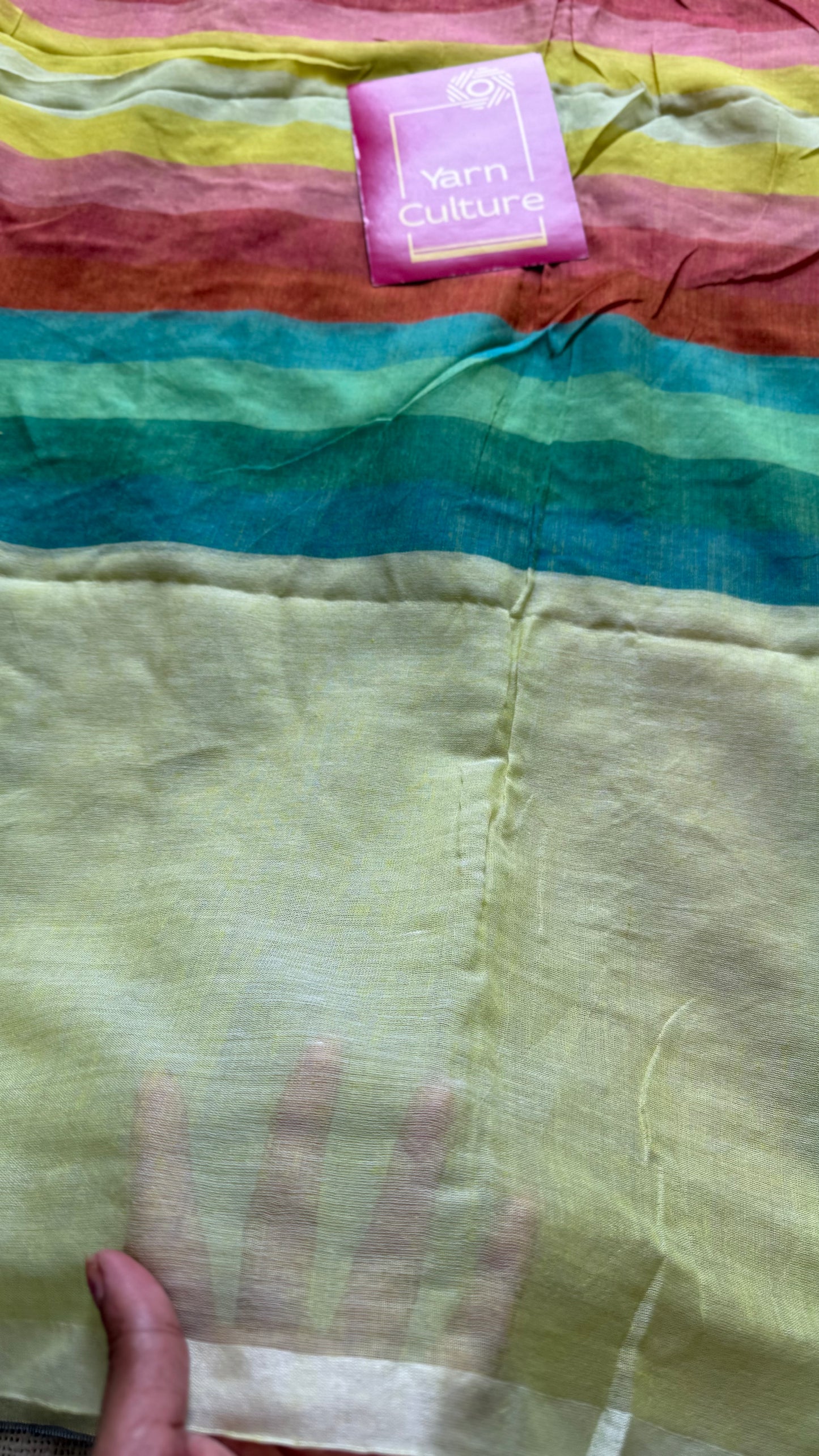 Light green with colourblocks, mul cotton - YCBCJULMR14