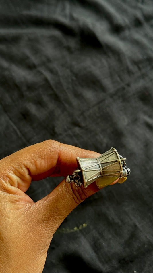 Adjustable ring - damroo with gungroo at the sides - YCOSFR148