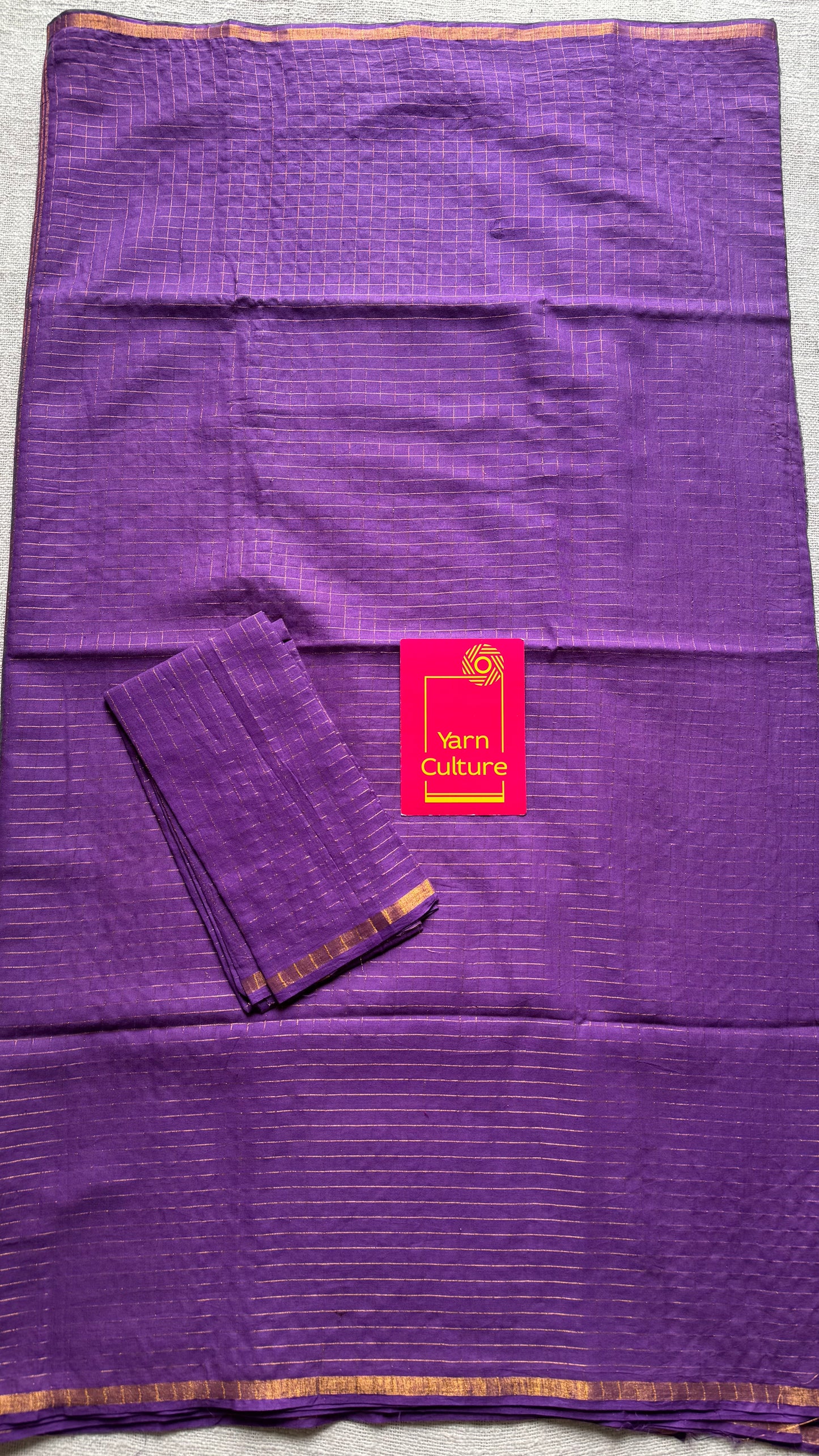 Violet mini kattam sungudi, madurai cotton - YCCOTNSEMS16