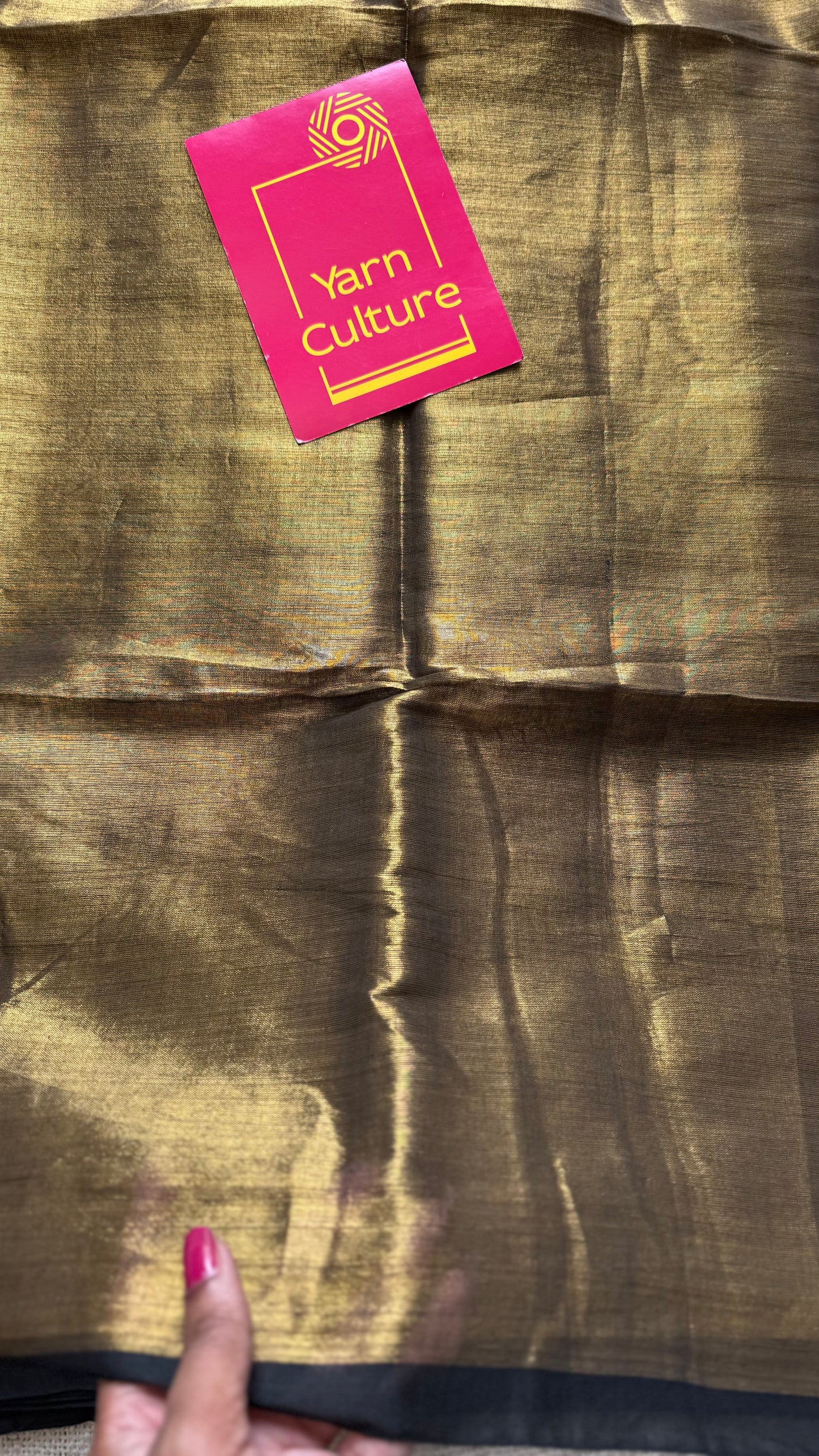 Antique gold, black border, mul tissue - YCBCMCLSE64