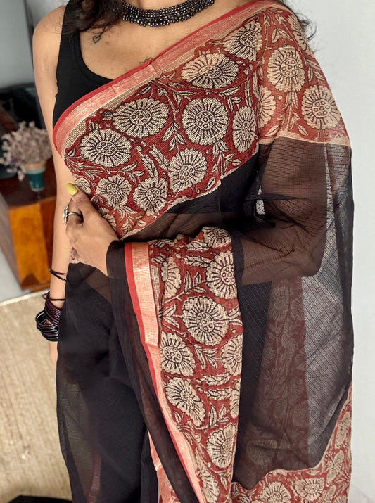 Ruhika, Kota Doria with zari border - YCTOROCBP77