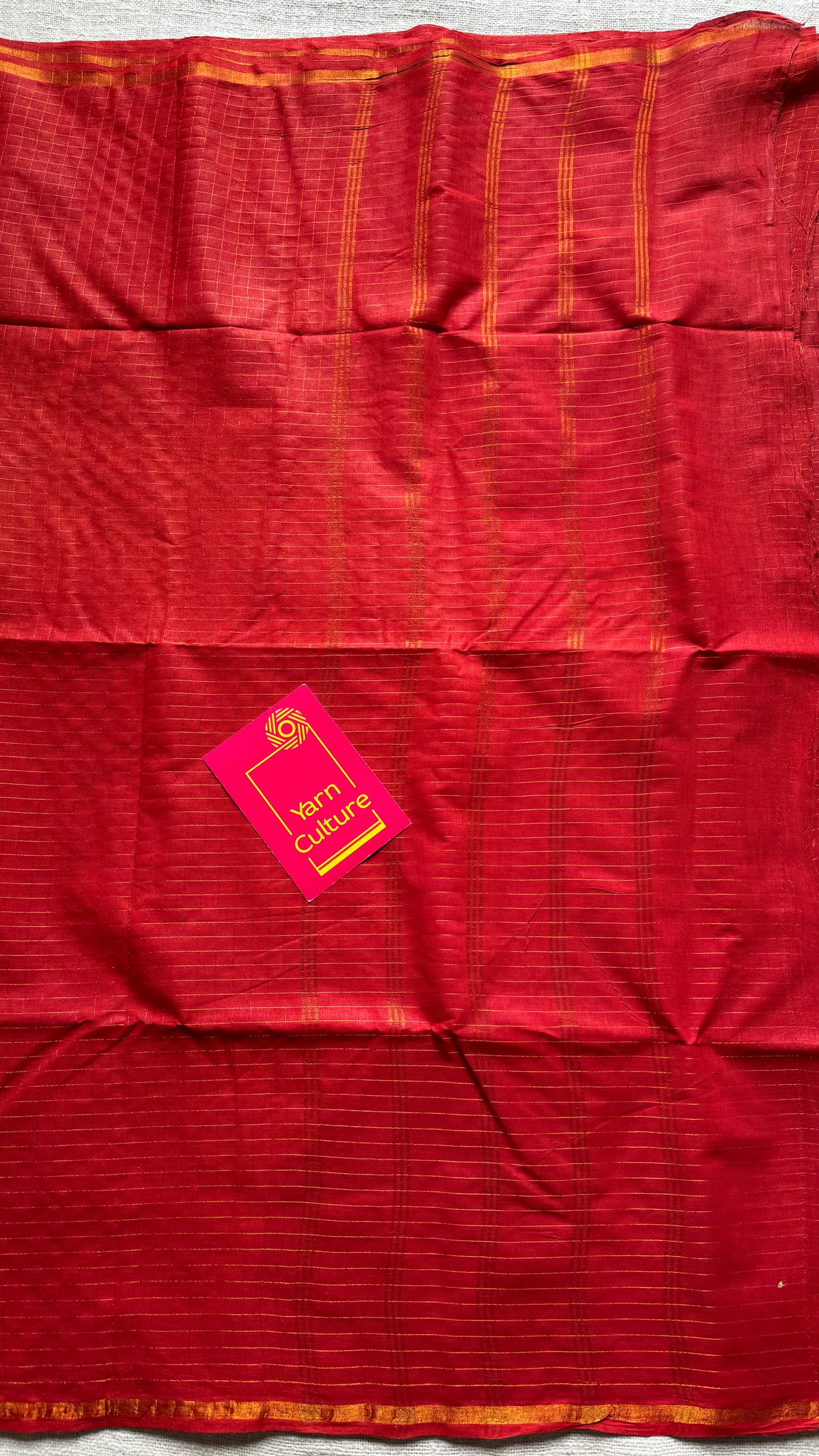 Chilli red mini kattam sungudi, madurai cotton - YCCOTNSEMS17