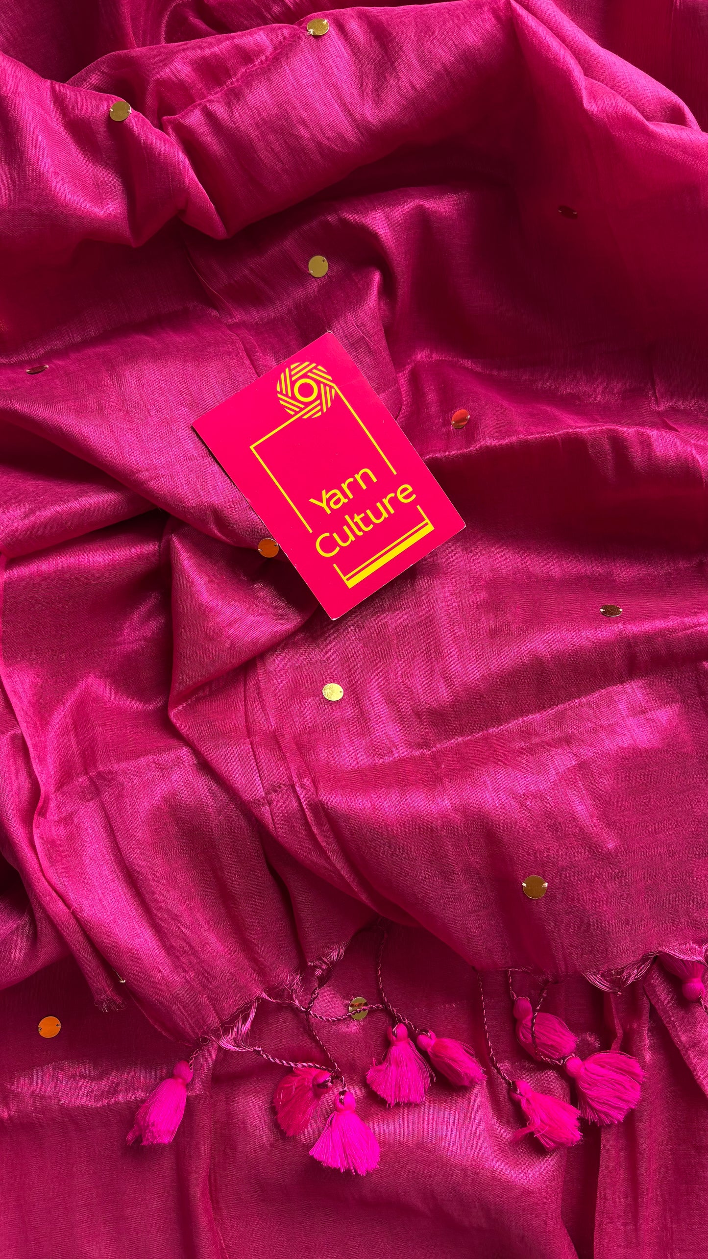 Hot pink, gold sequins, soft mul tissue - YCBCFEMCM32