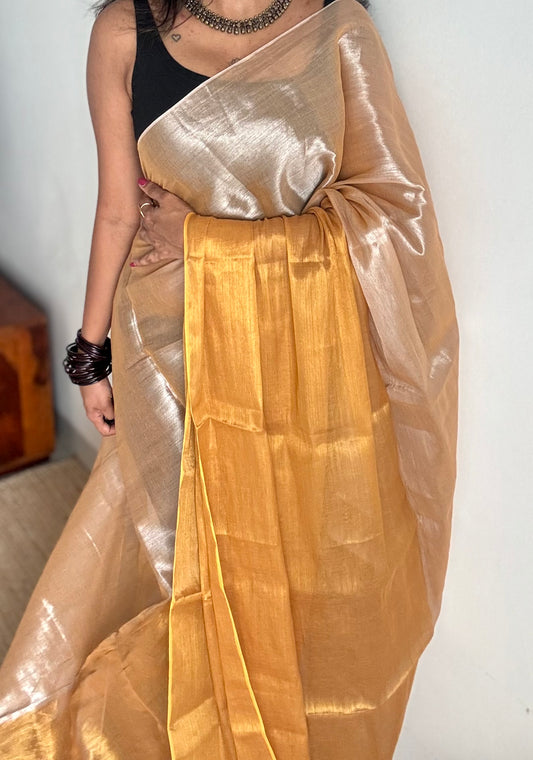 Pearl silver with bright gold dual tone, mul tissue - YCBCMCLOC01