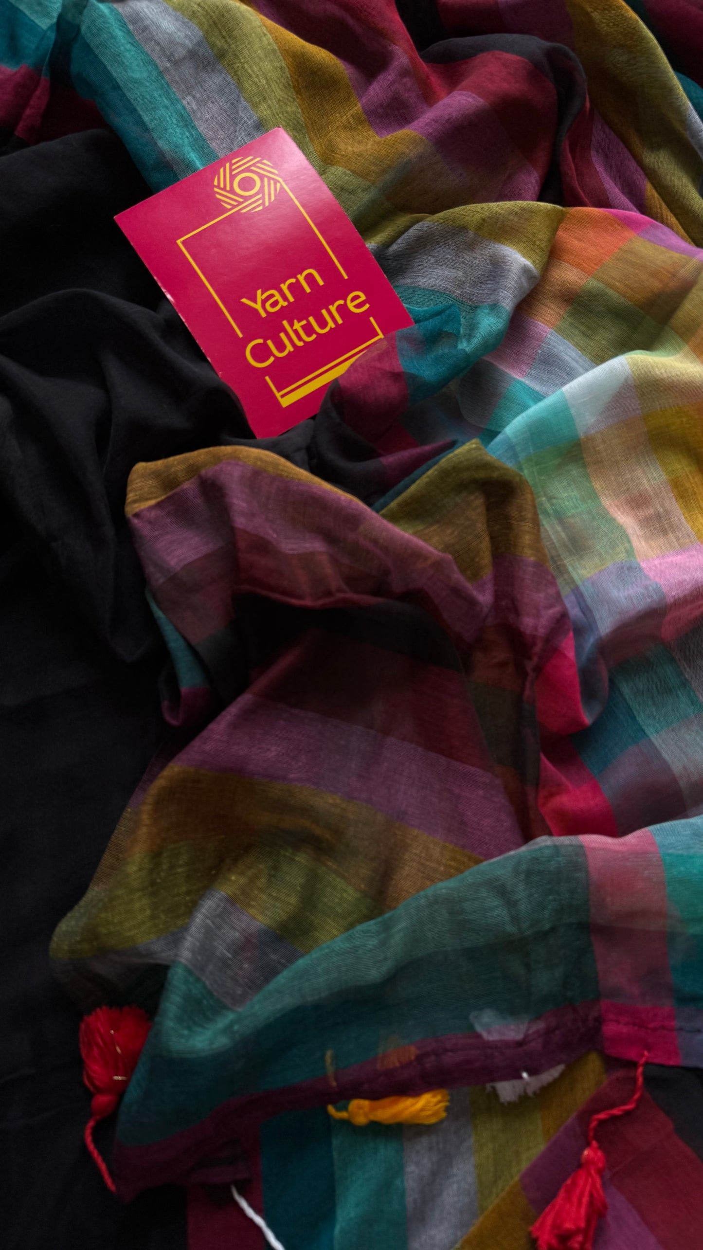 Black with colourblocks, mul cotton - YCBCJULMR11