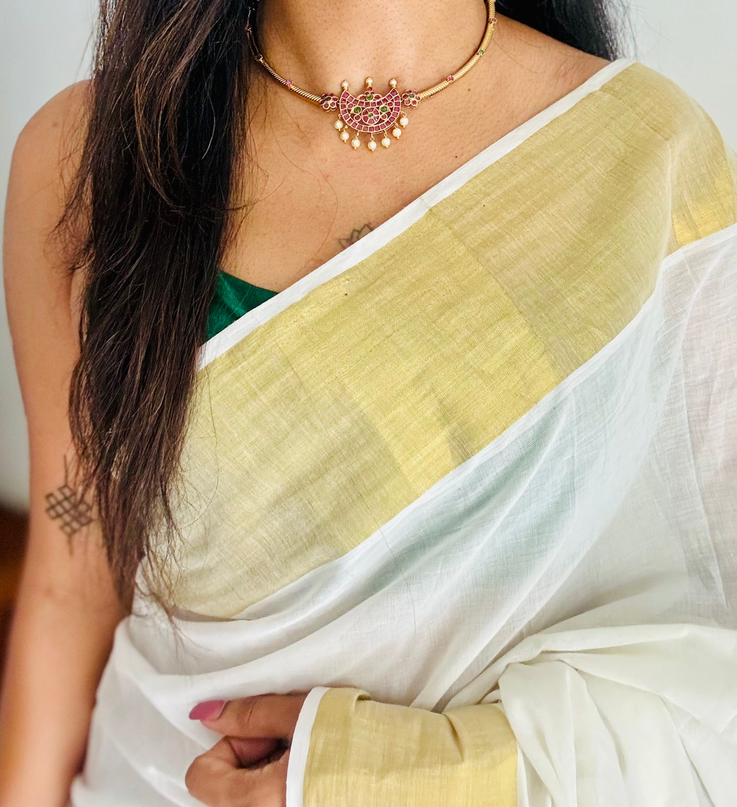 Kemp attigai with earrings - YCGPNP748