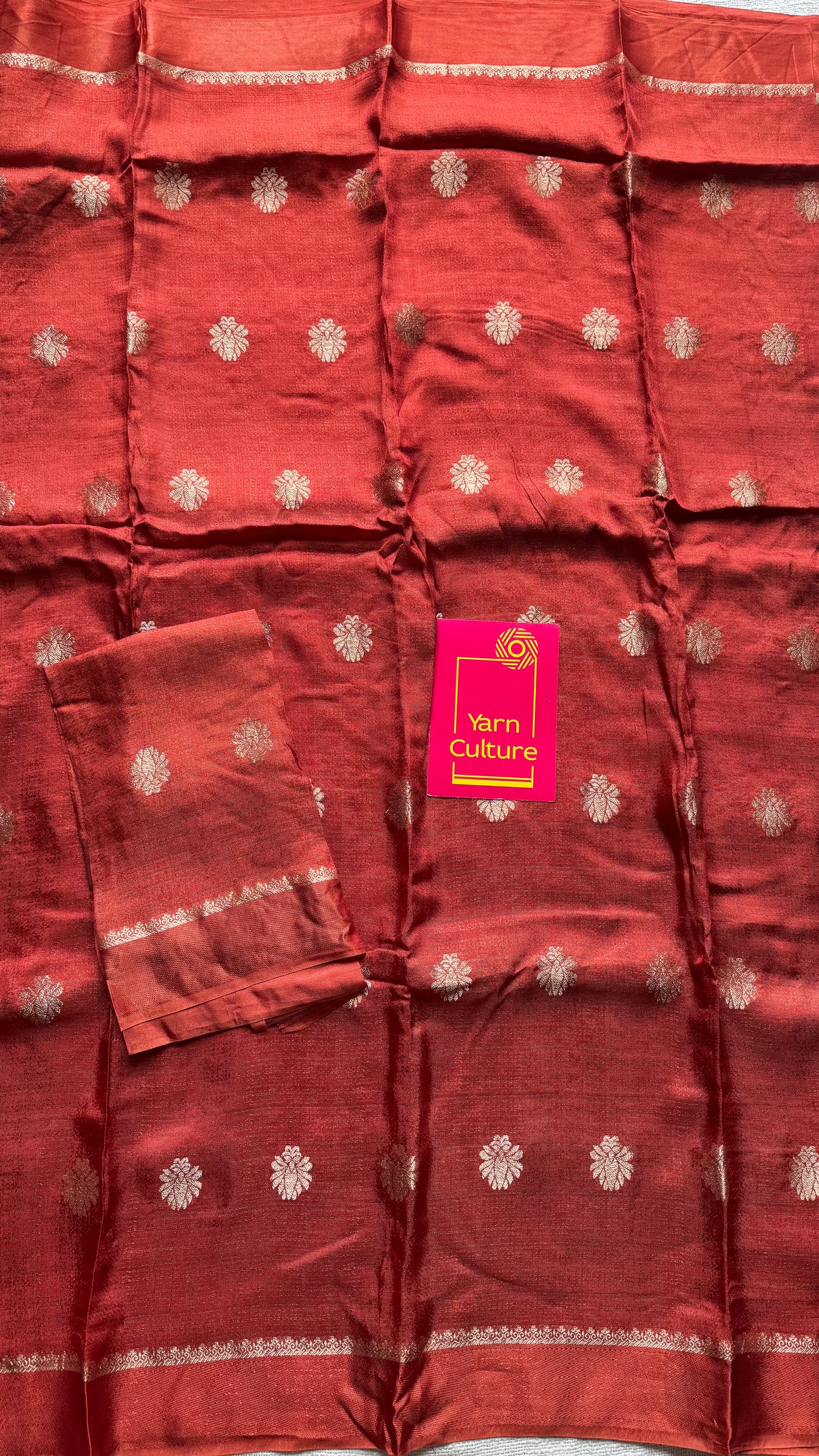 Burnt orange in khadi silk - YCDOSFE16