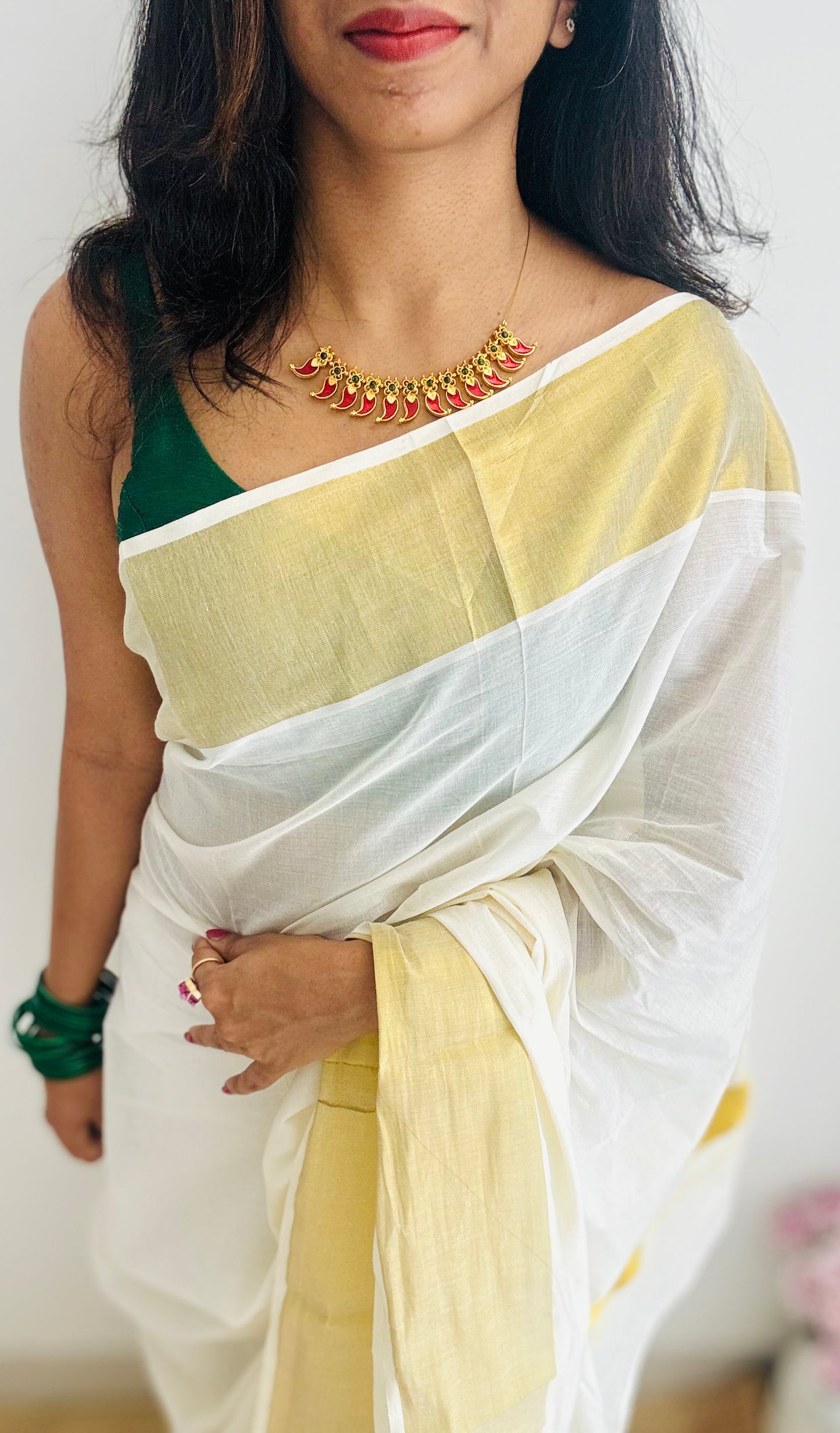Red palakka necklace