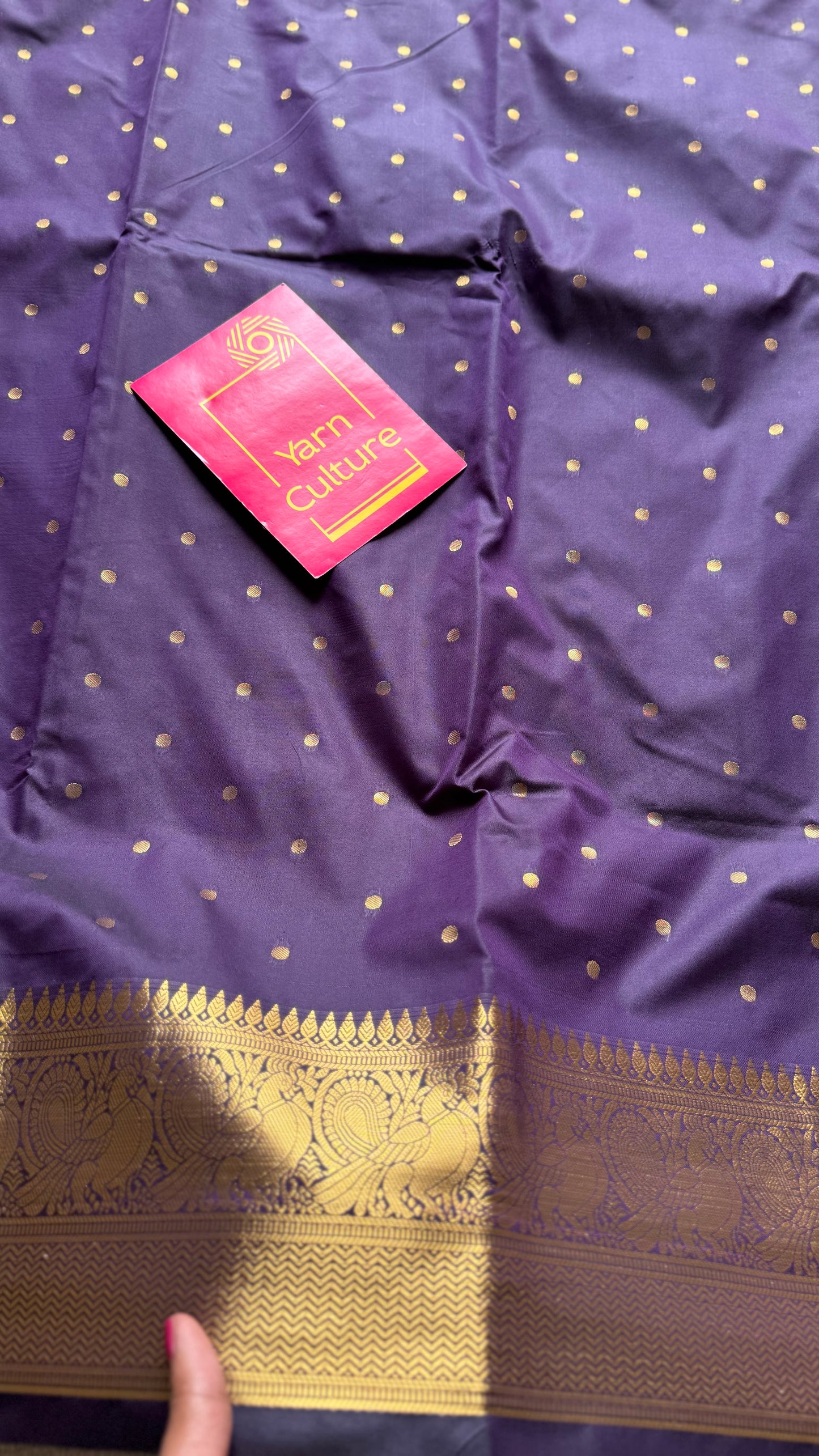 Thousand buttas, dark purple, semi-silk - YCCOTNAUSS59
