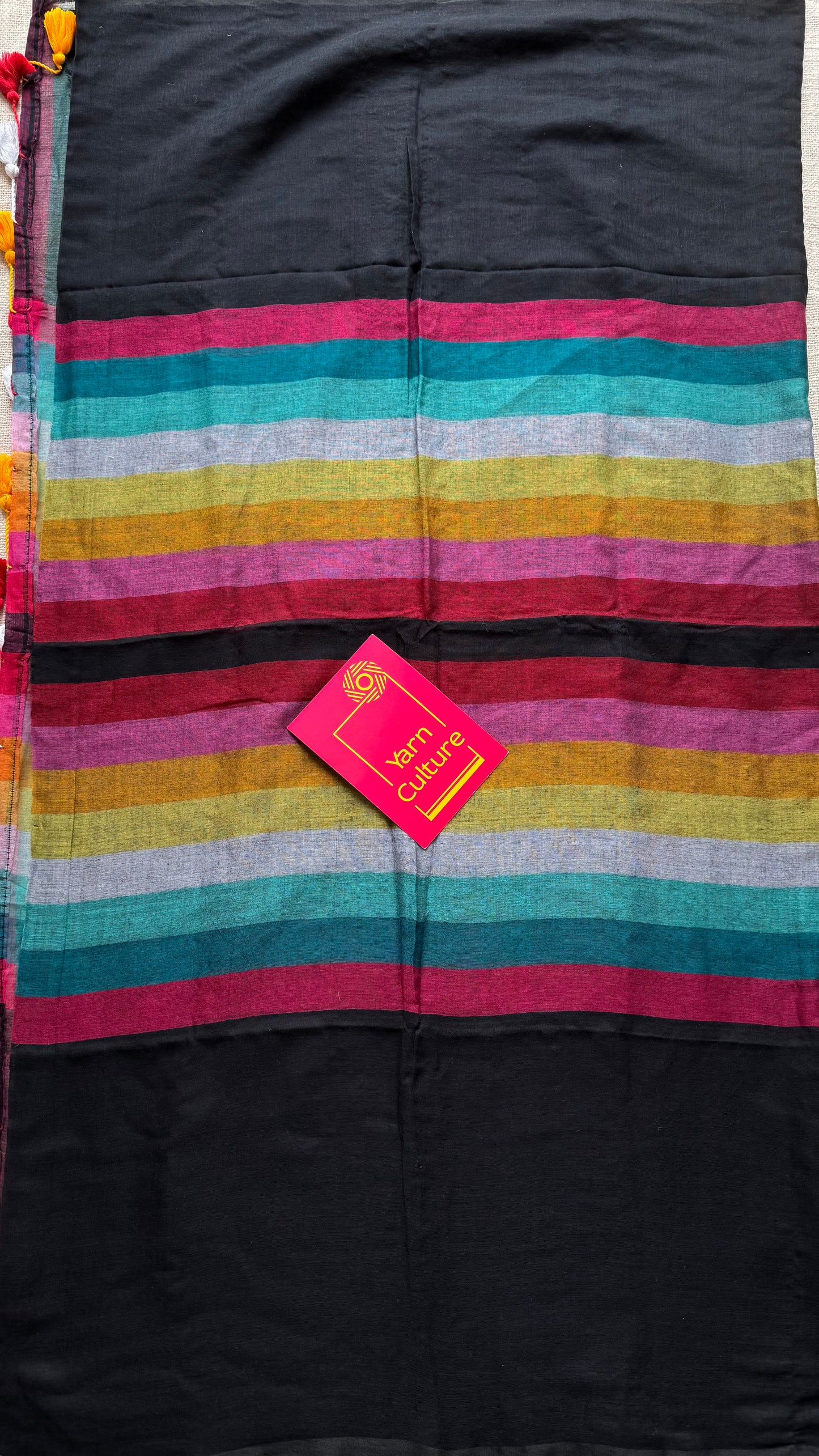 Black with colourblocks, mul cotton - YCBCJULMR11