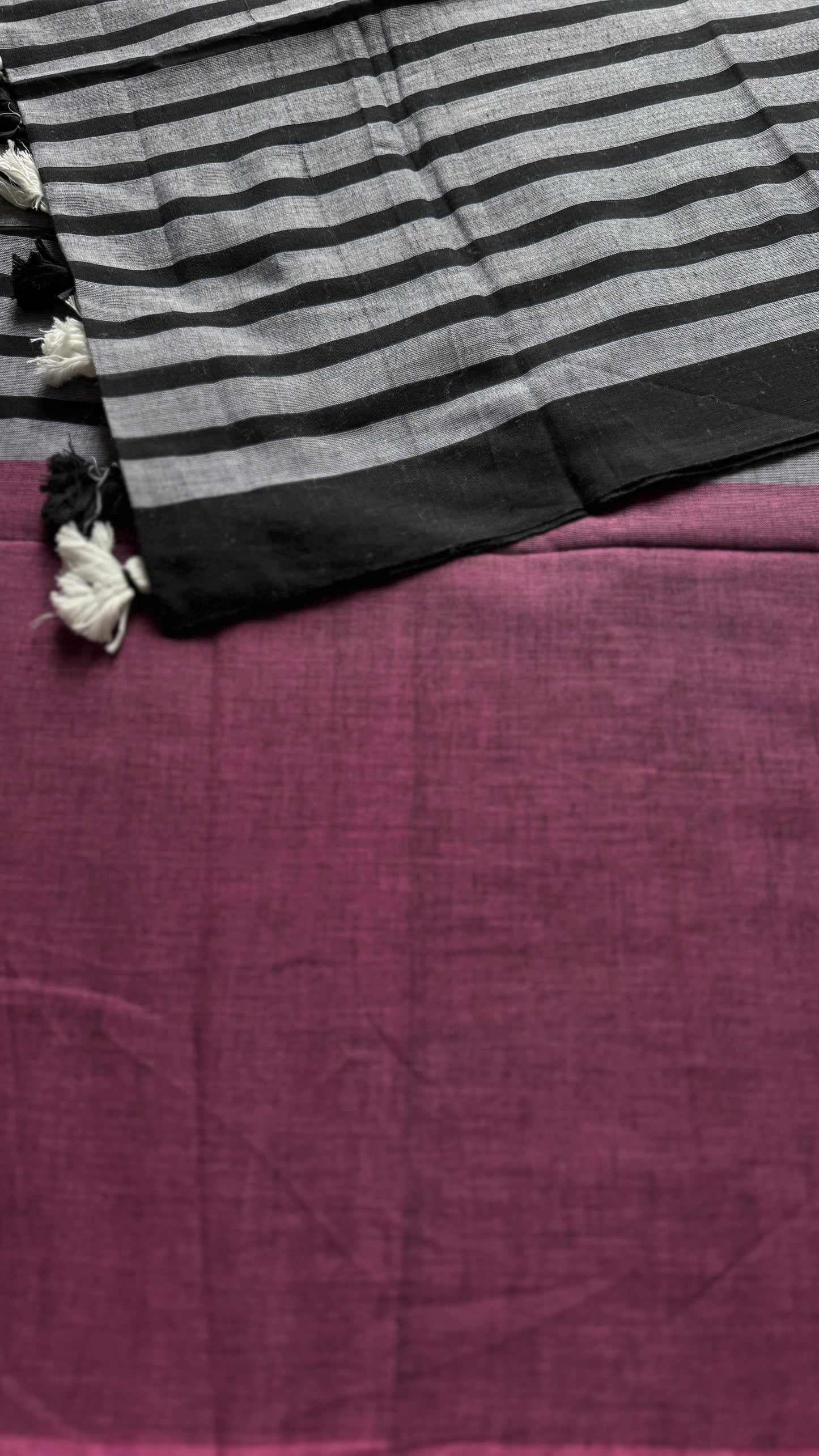 Black Mist - Pink and black stripes, reversible, mul cotton YCBCAUWSM01