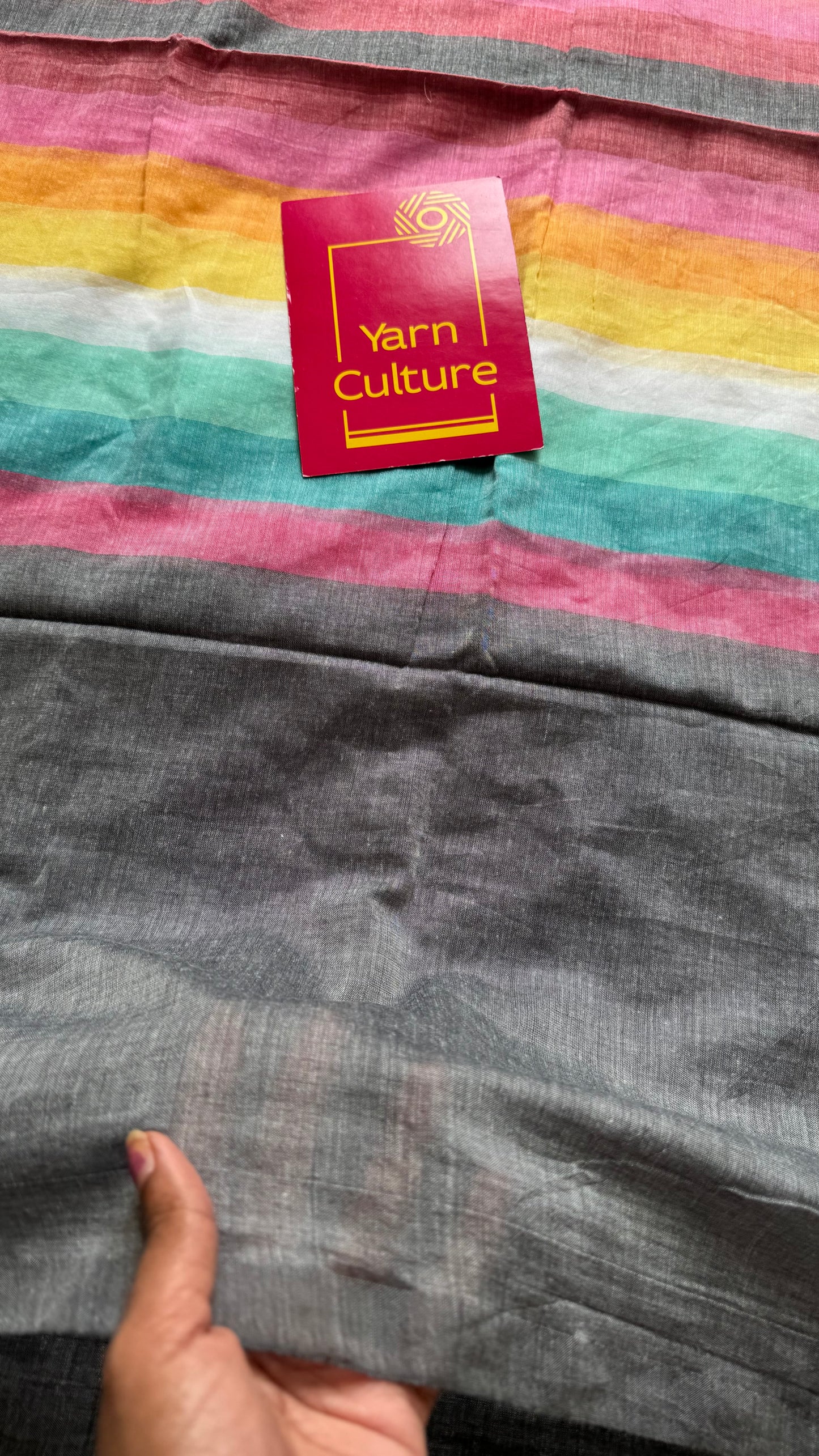 Grey with colourblocks, mul cotton - YCBCJULMR13