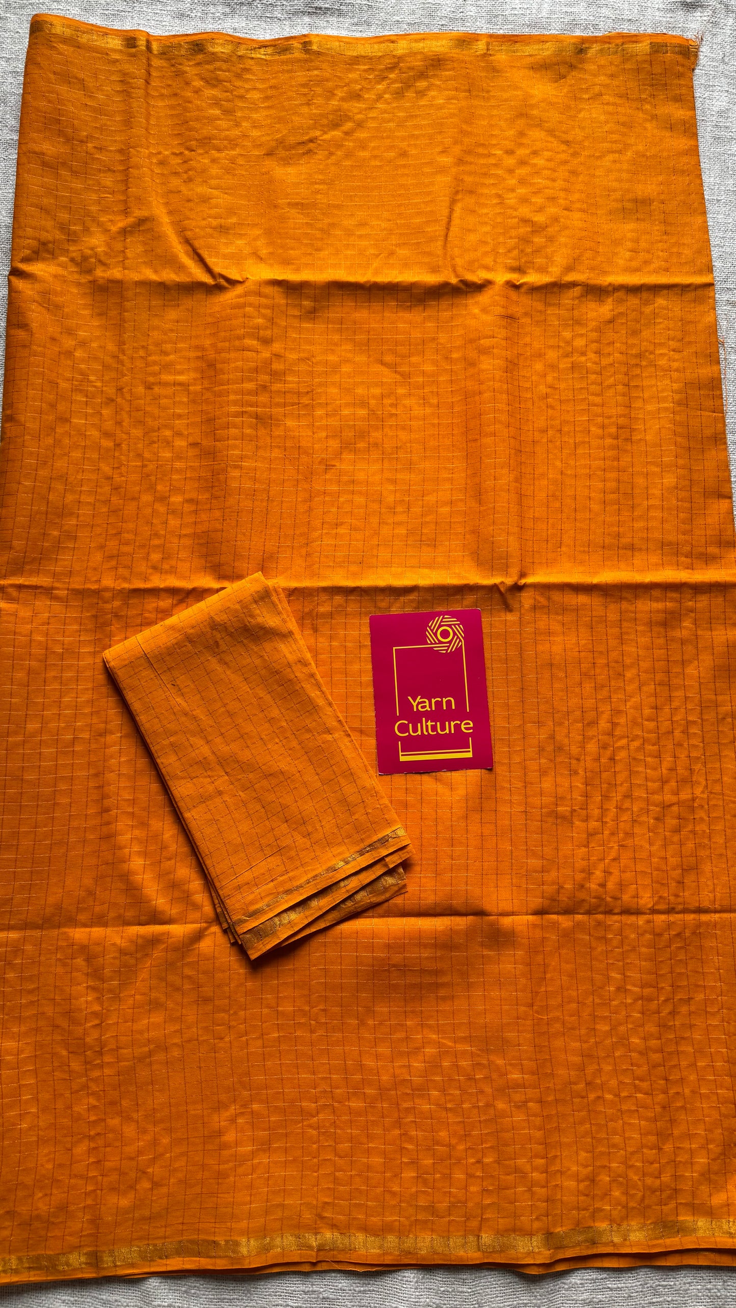 Yellow mini kattam sungudi, madurai cotton - YCCOTNSEMS15
