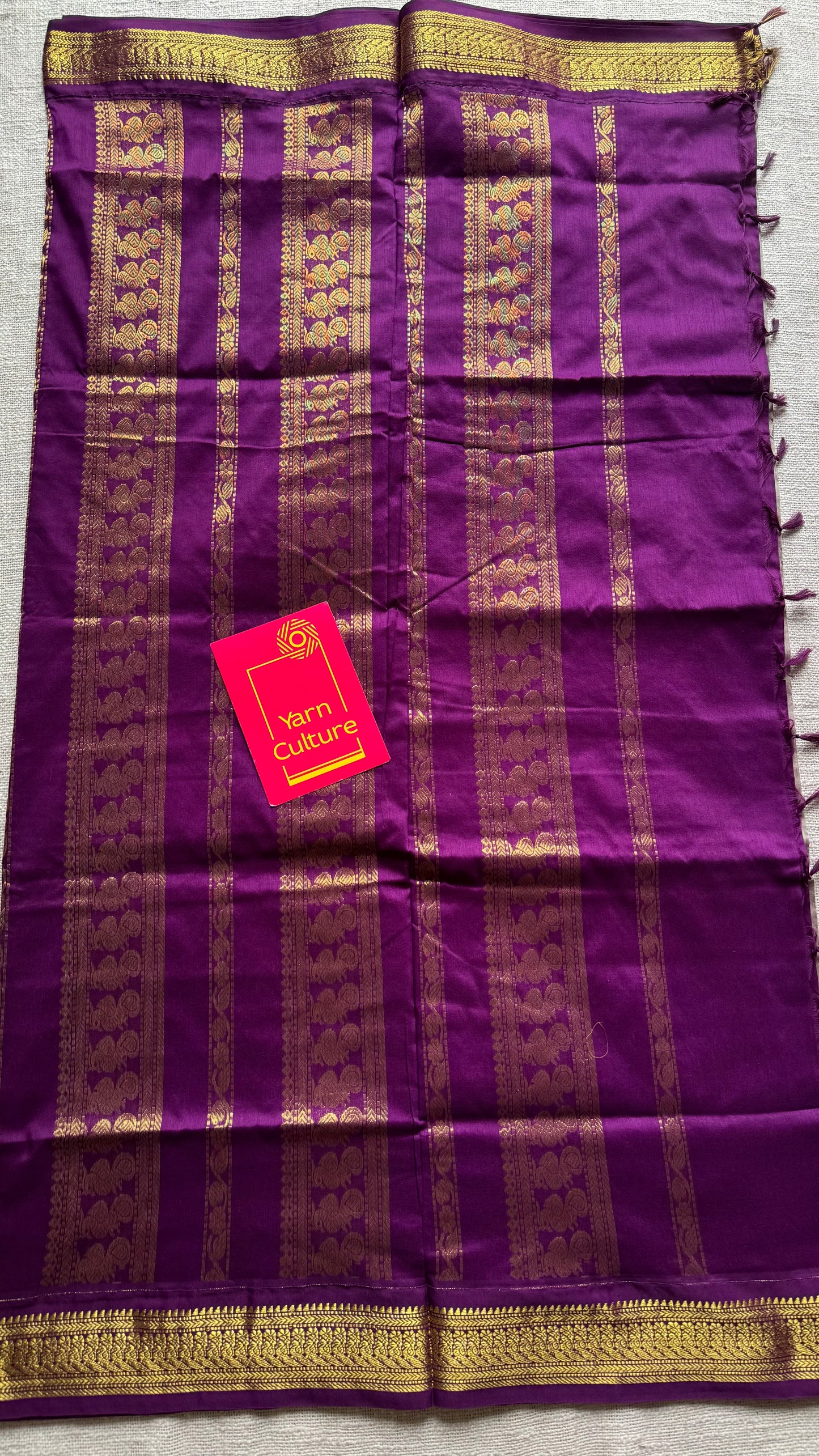 Grey with purple - cotton silk - YCCOTNSEKCS03