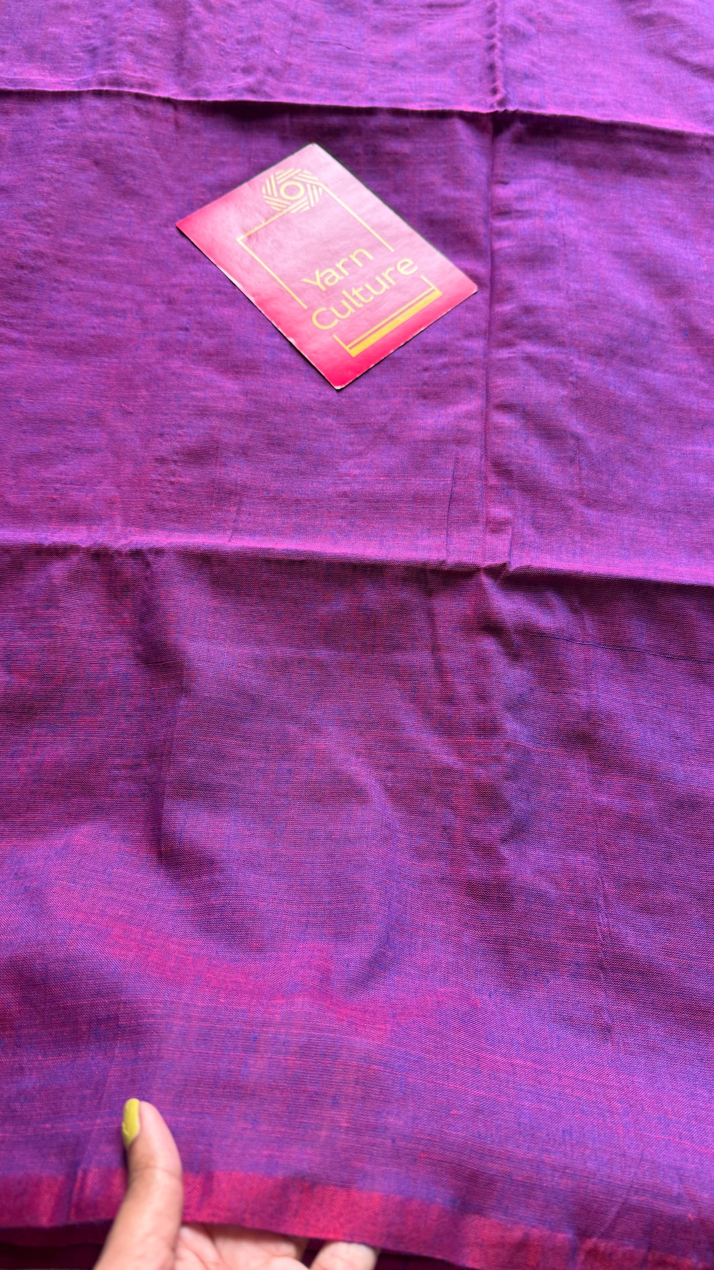 Purple pink dual tone khadi with antique gold pallu - YCBCKZPSE06