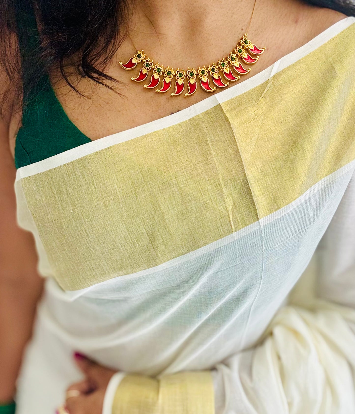 Red palakka necklace