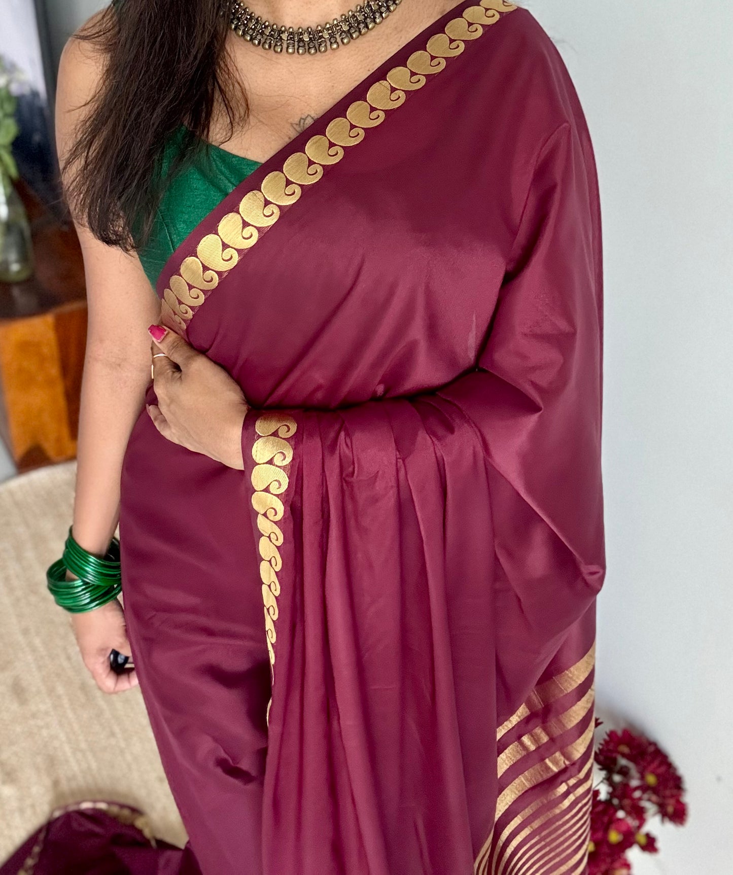Brown Mysore semi-silk - YCDESE32