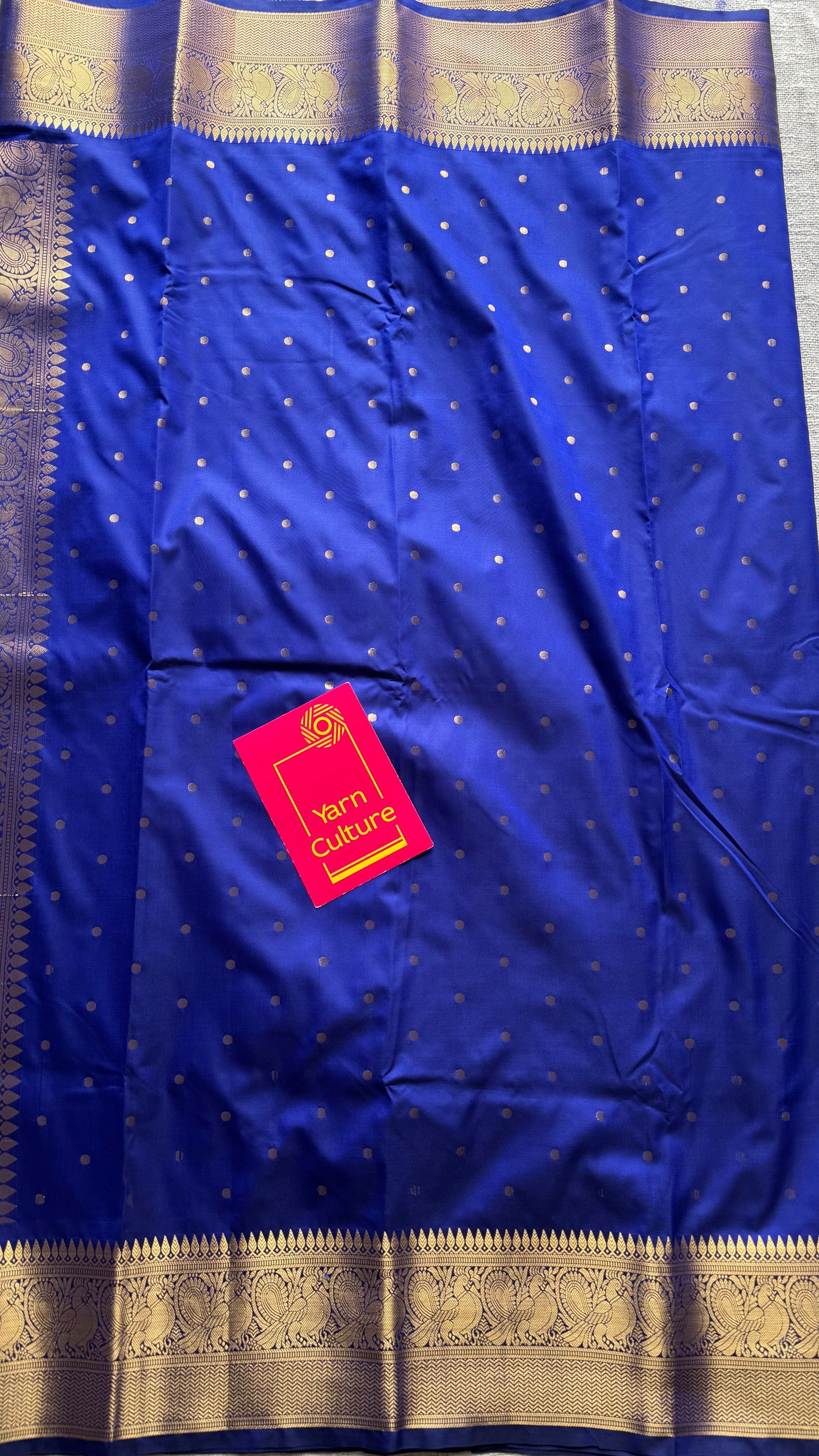 Thousand gold buttas, royal blue, semi-silk - YCCOTNAUSS60