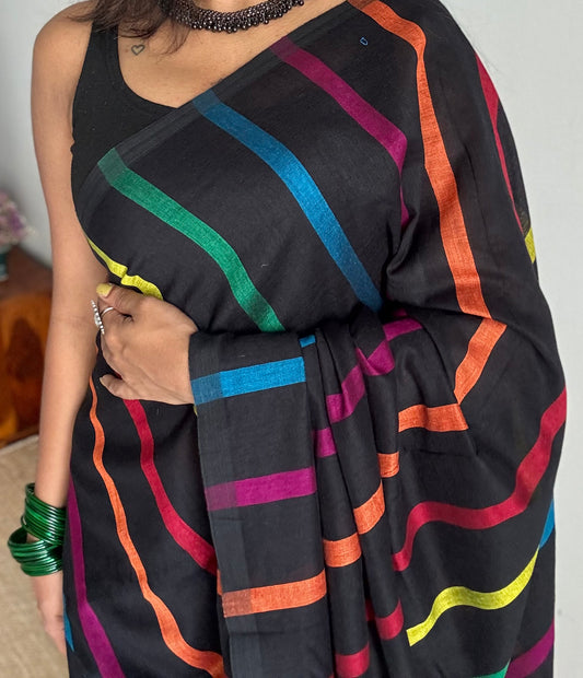 Rainbow coloured soft cotton with stripes - YCBCMCFE218