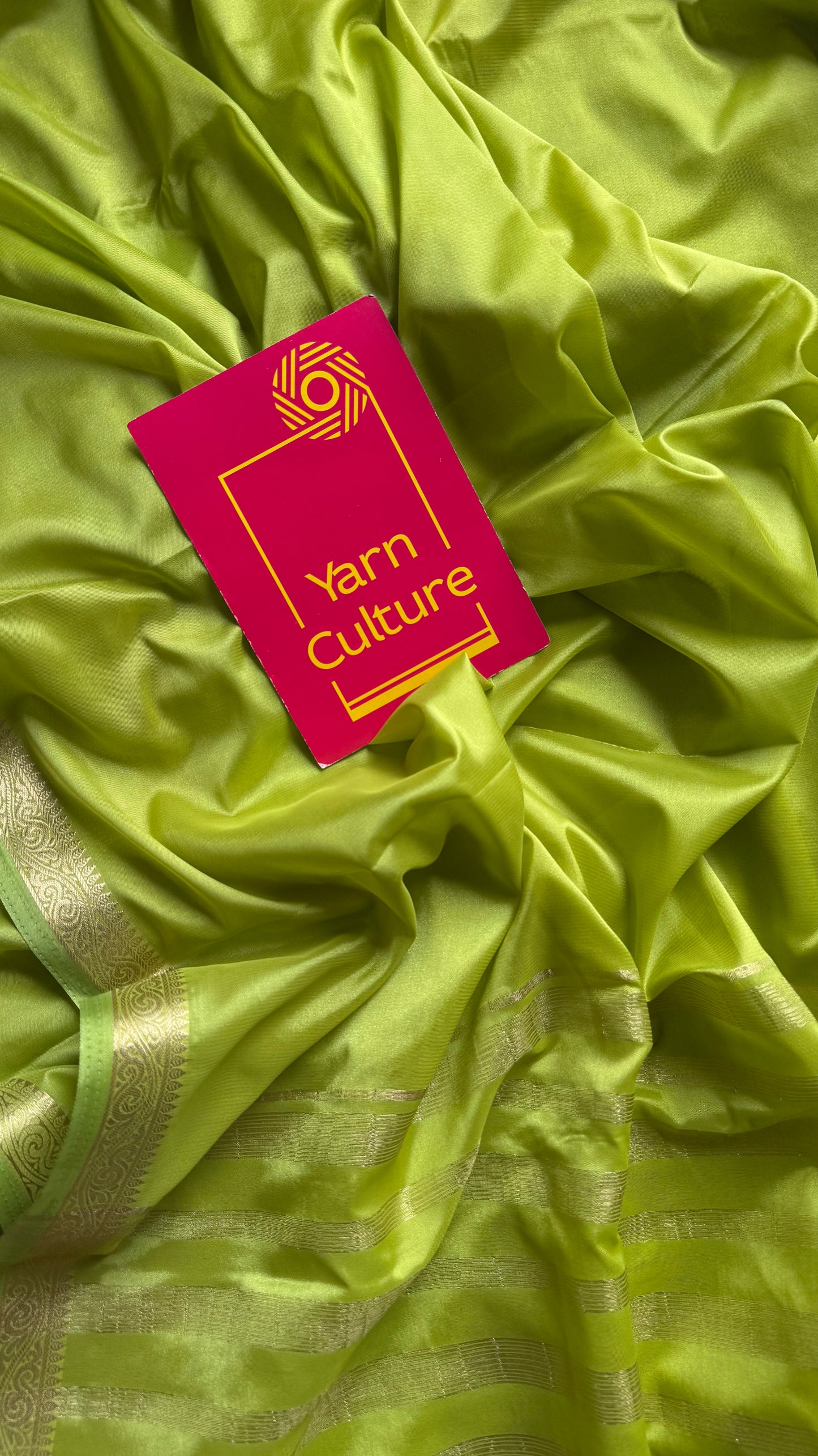 Lime green, Mysore semi-silk - YCDESE18