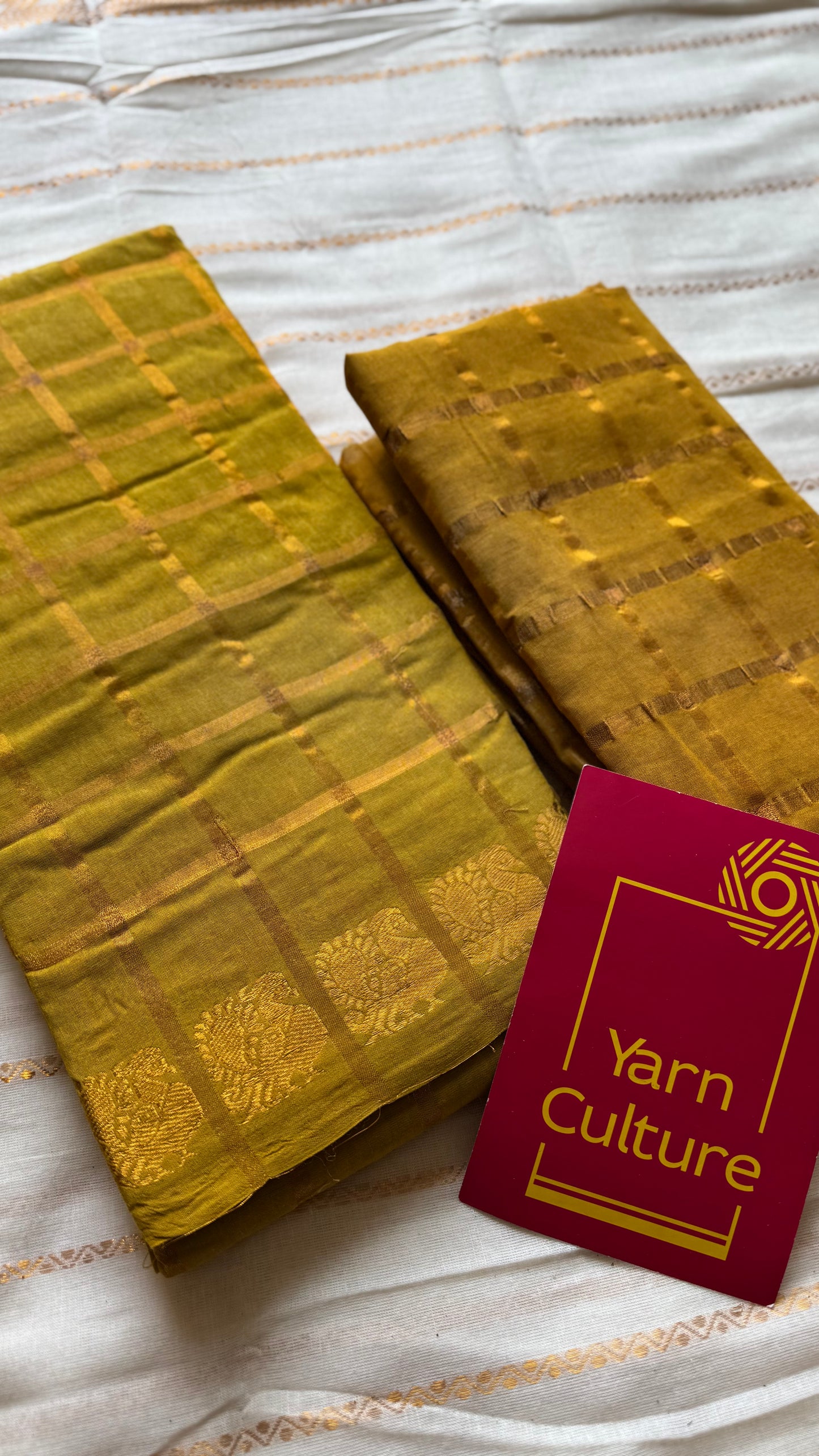 Light green pavithra kattam kattuchayam dyed madurai cotton saree - YCCOTNMSAP186