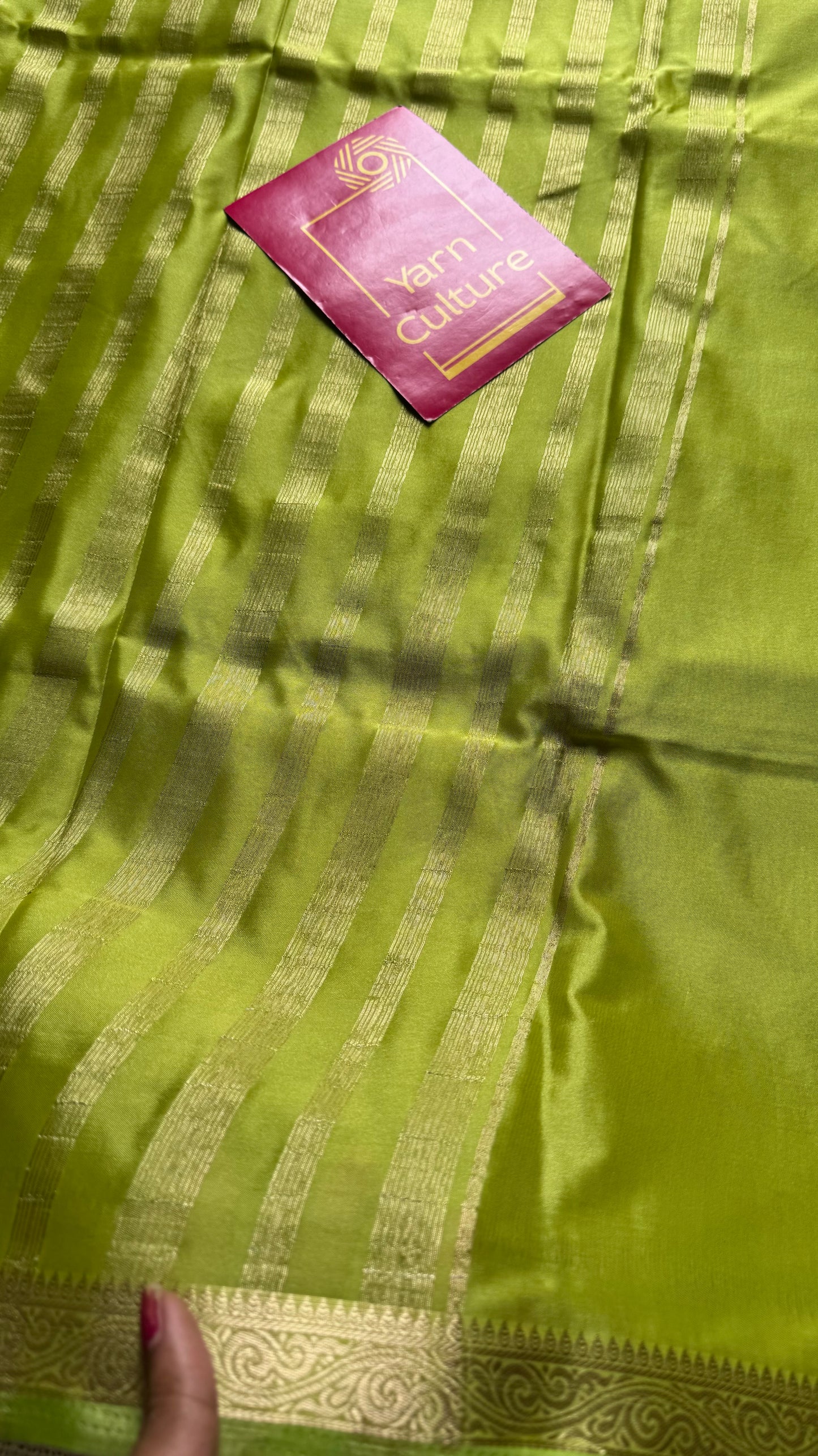 Lime green, Mysore semi-silk - YCDESE18
