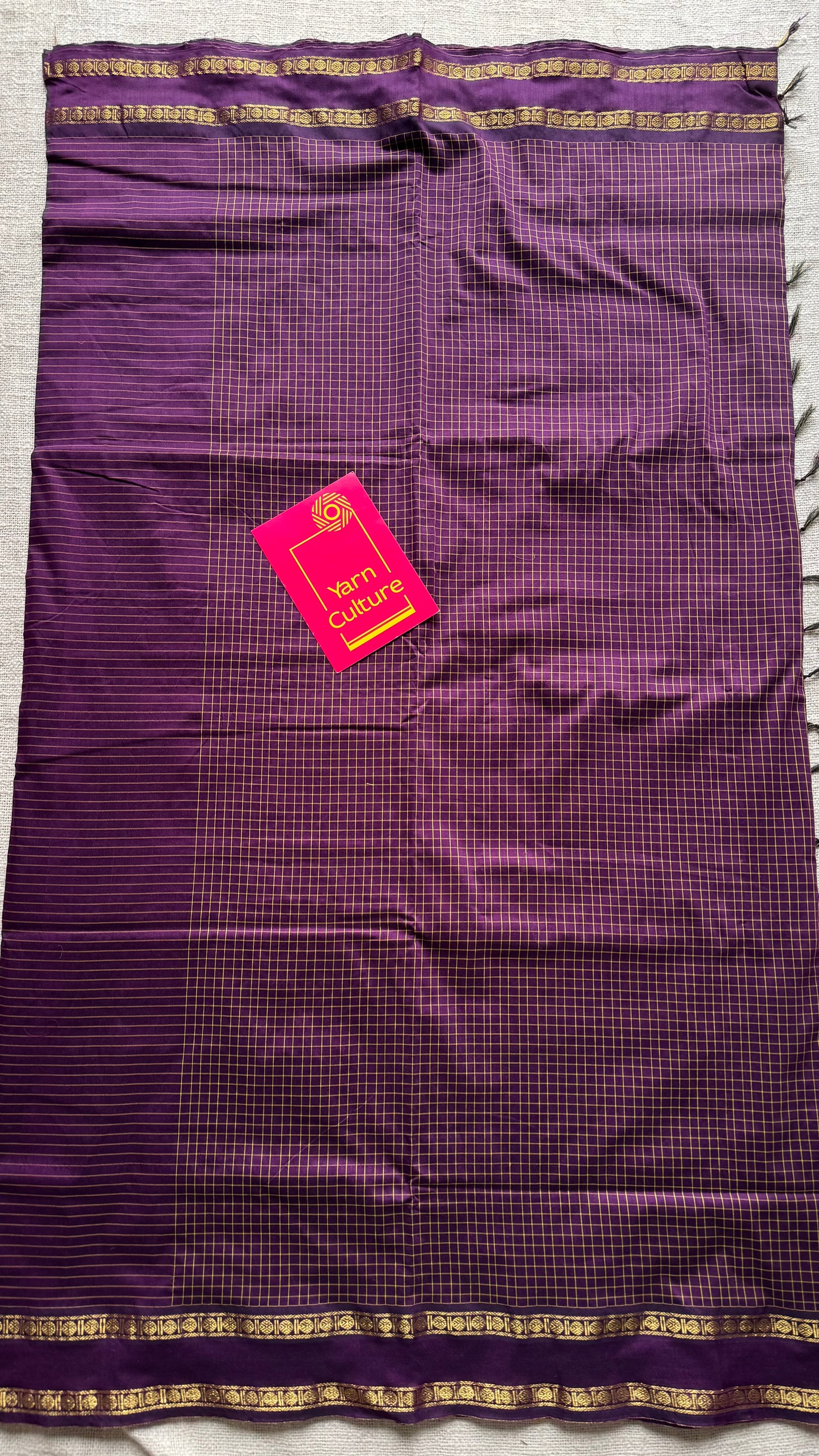 Jamun, arani checks, cotton silk - YCCOTNA07