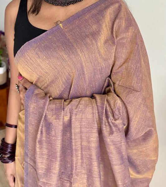 Light brownish pink soft cotton saree - YCBCKCAP23