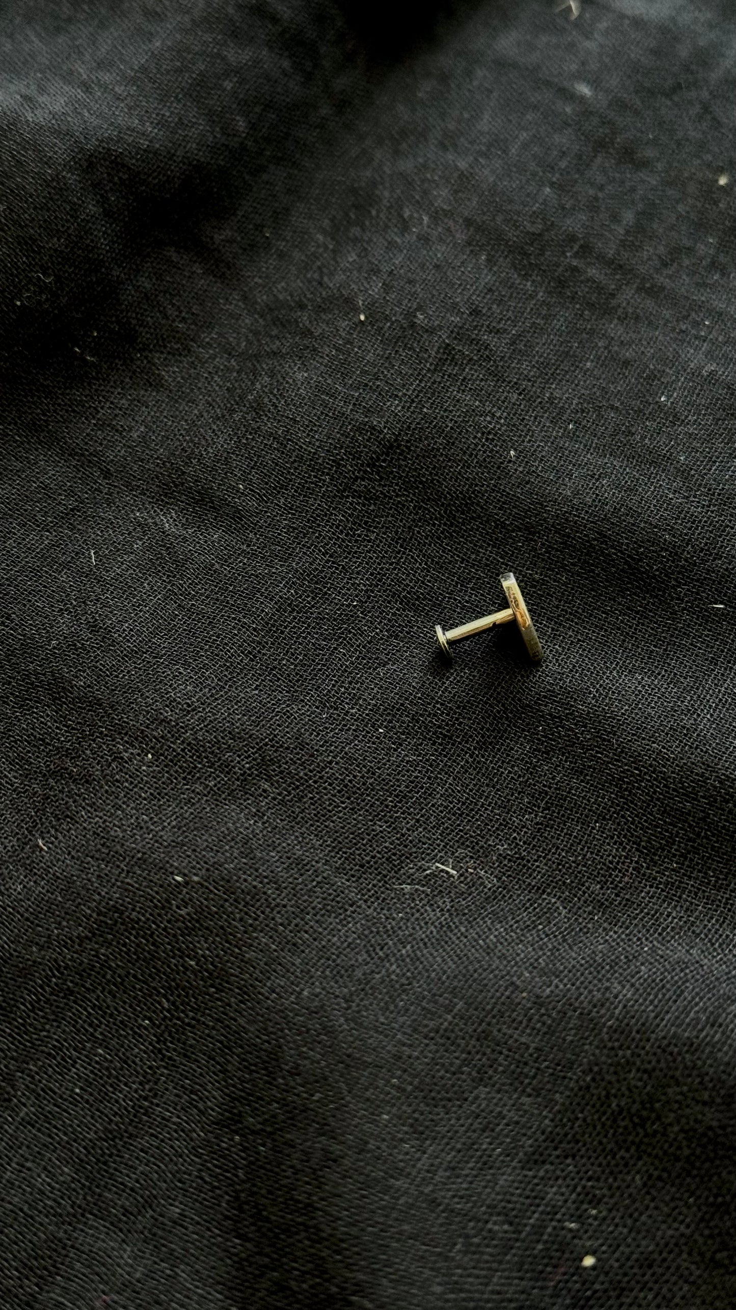Triangle floral nose pin, intricate pattern in pure silver - YCNPP33