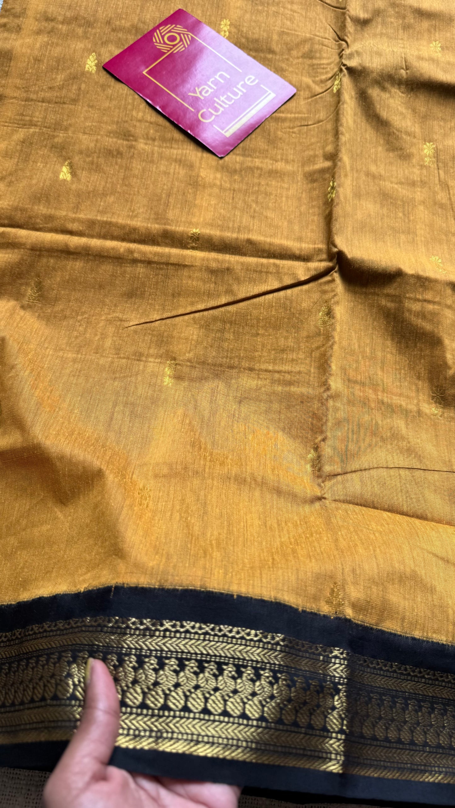 Yellow with black - cotton silk - YCCOTNSEKCS05